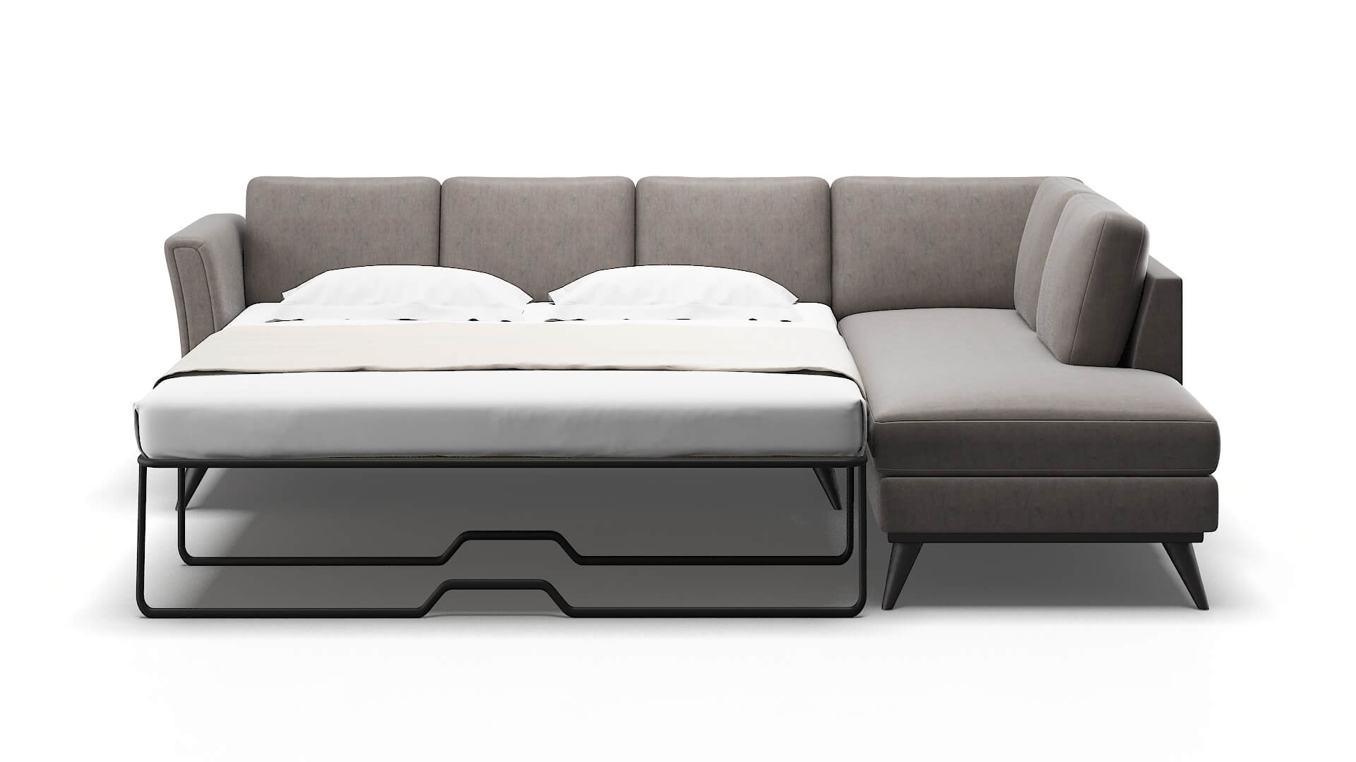 Antalya Suave Slate Panel Sleeper Espresso legs 1