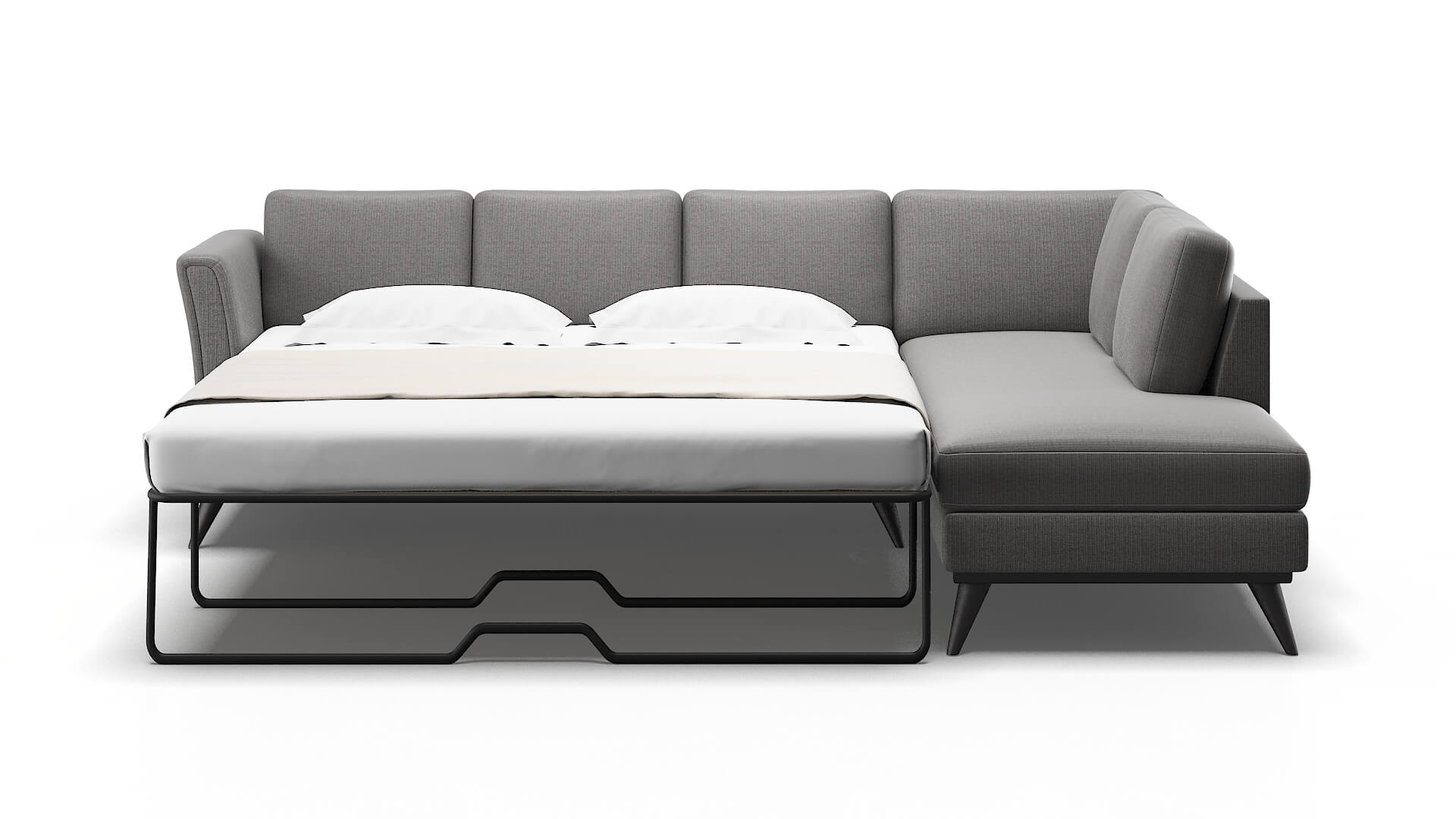 Antalya Terrain Oatmeal Panel Sleeper Espresso legs 1