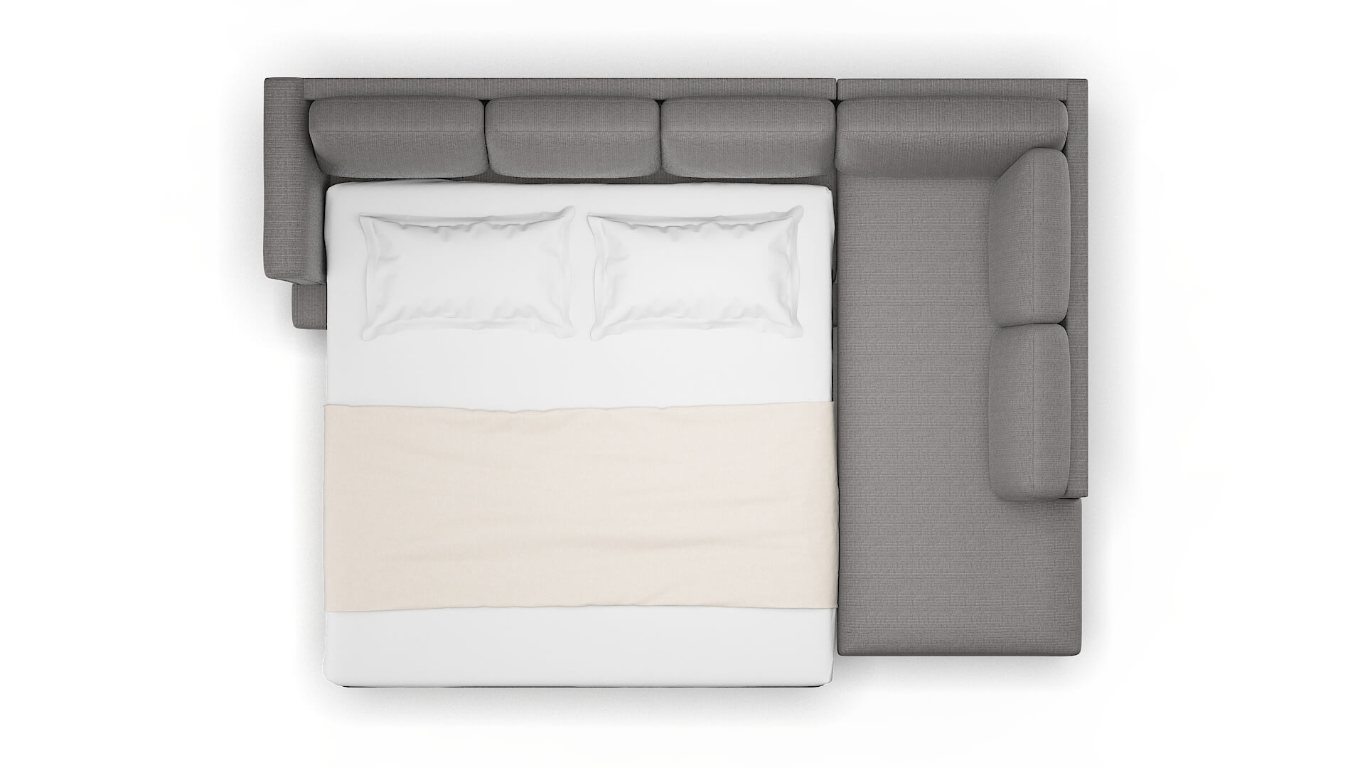 Antalya Terrain Oatmeal Panel Sleeper Espresso legs 3