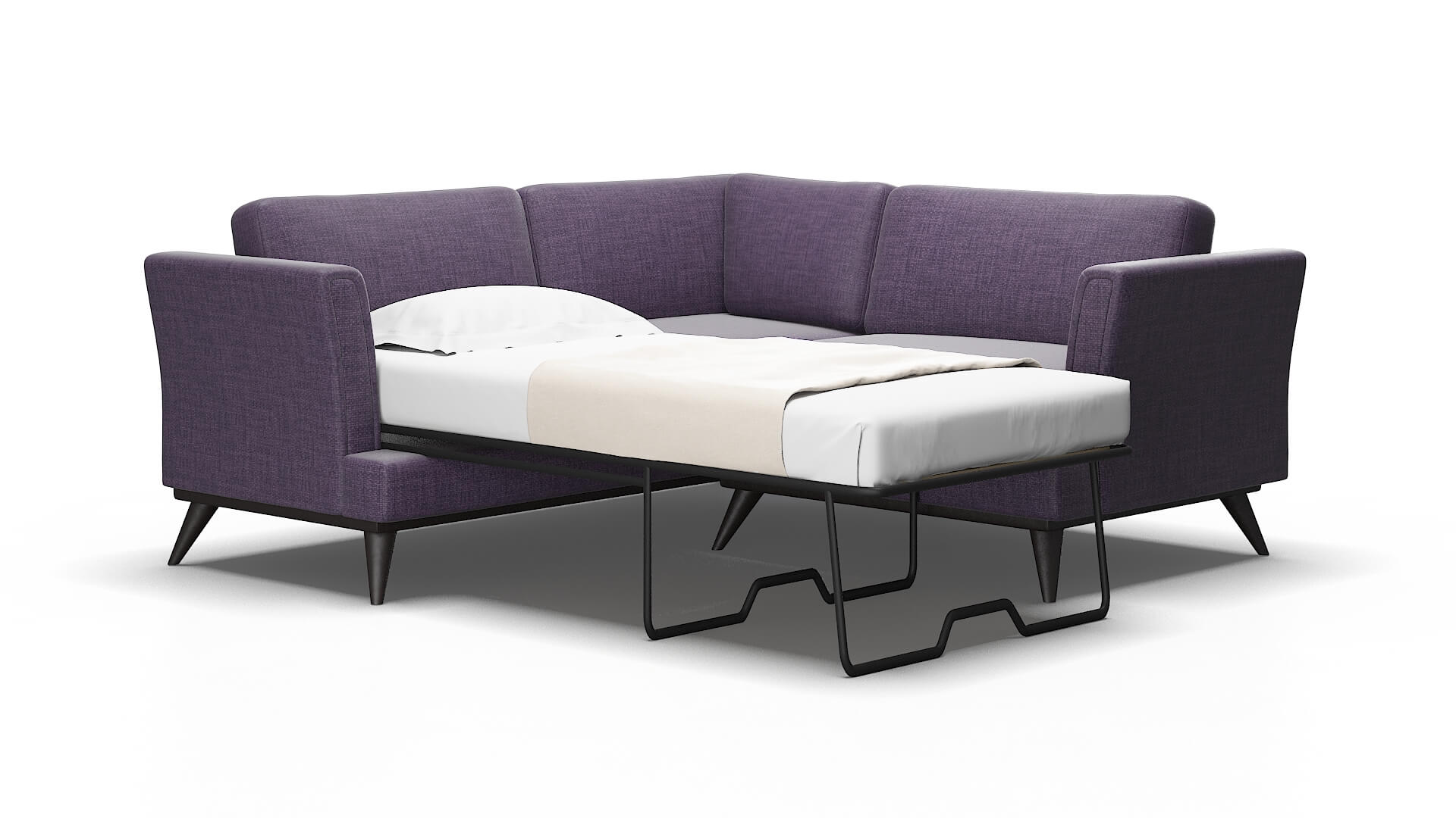 Antalya Tess blackberry Sectional sleeper Espresso Legs  2