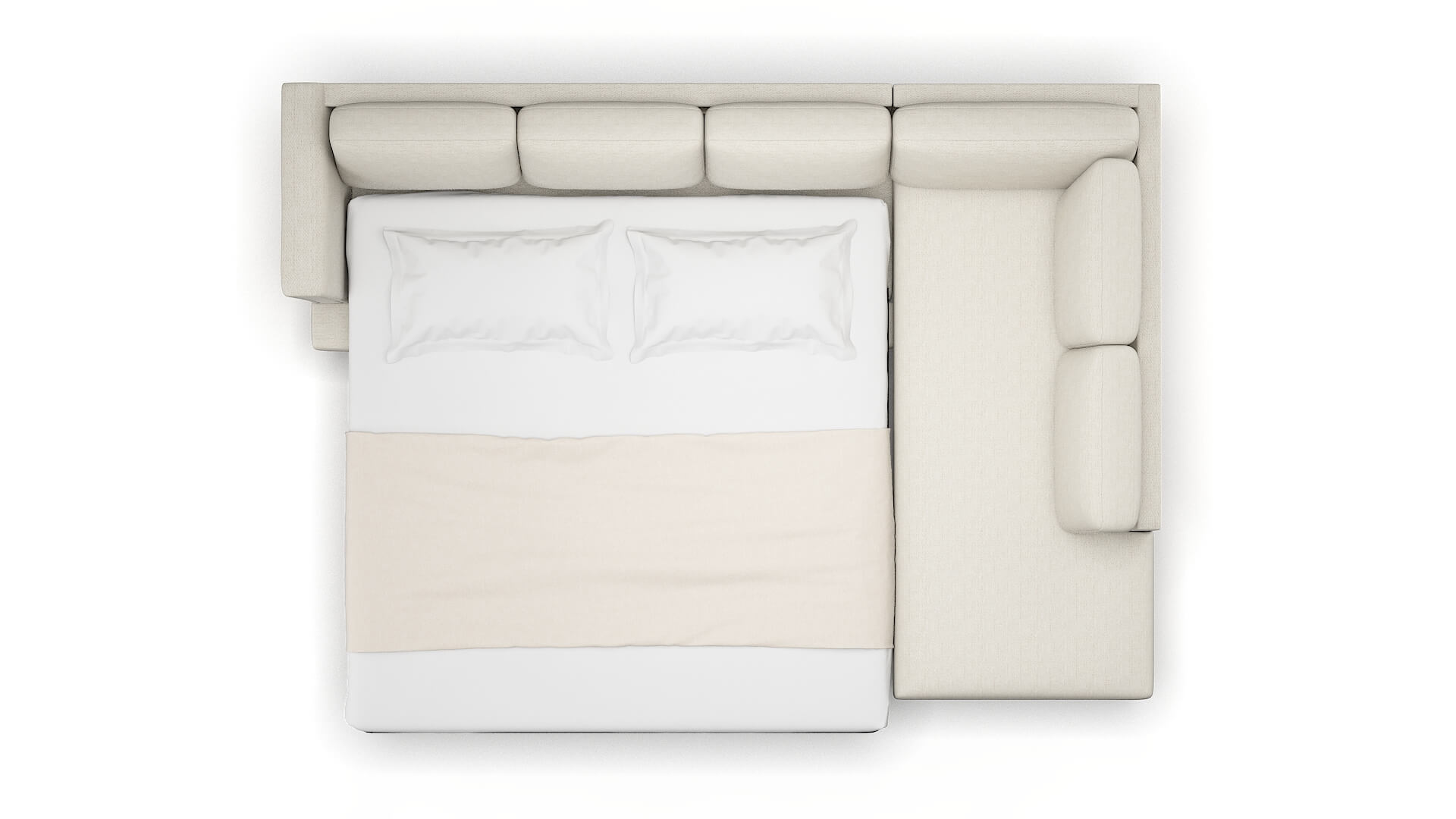 Antalya Venus Cream Panel Sleeper Espresso legs 3