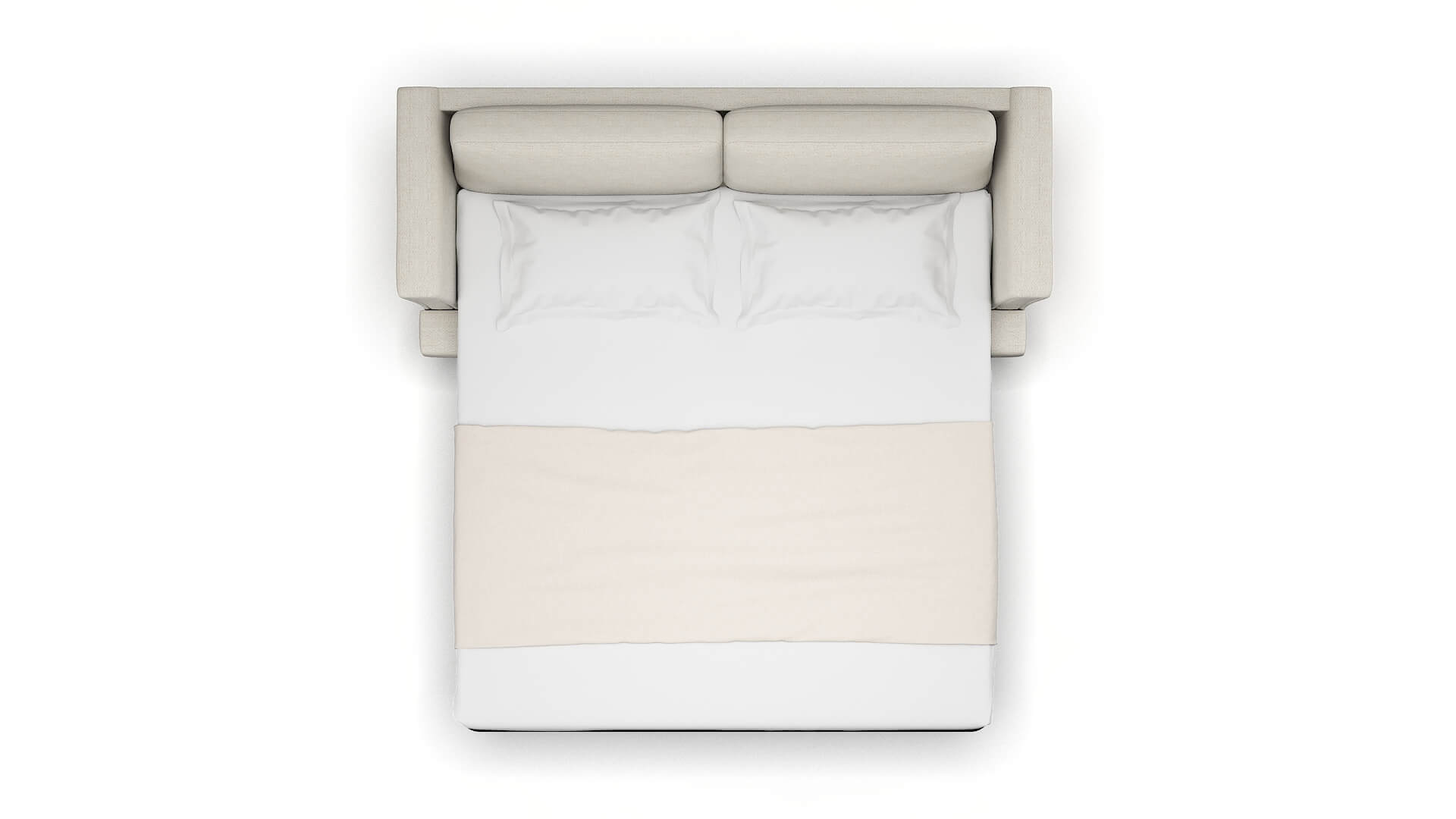 Antalya Venus Cream Sofa Sleeper Espresso legs 3