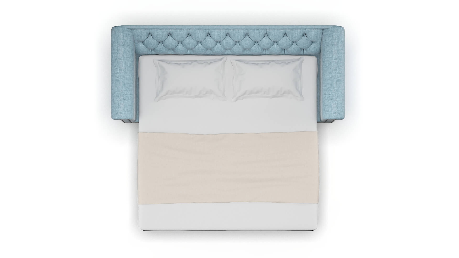 Athens Atlas Turquoise Sofa Sleeper Espresso legs 3