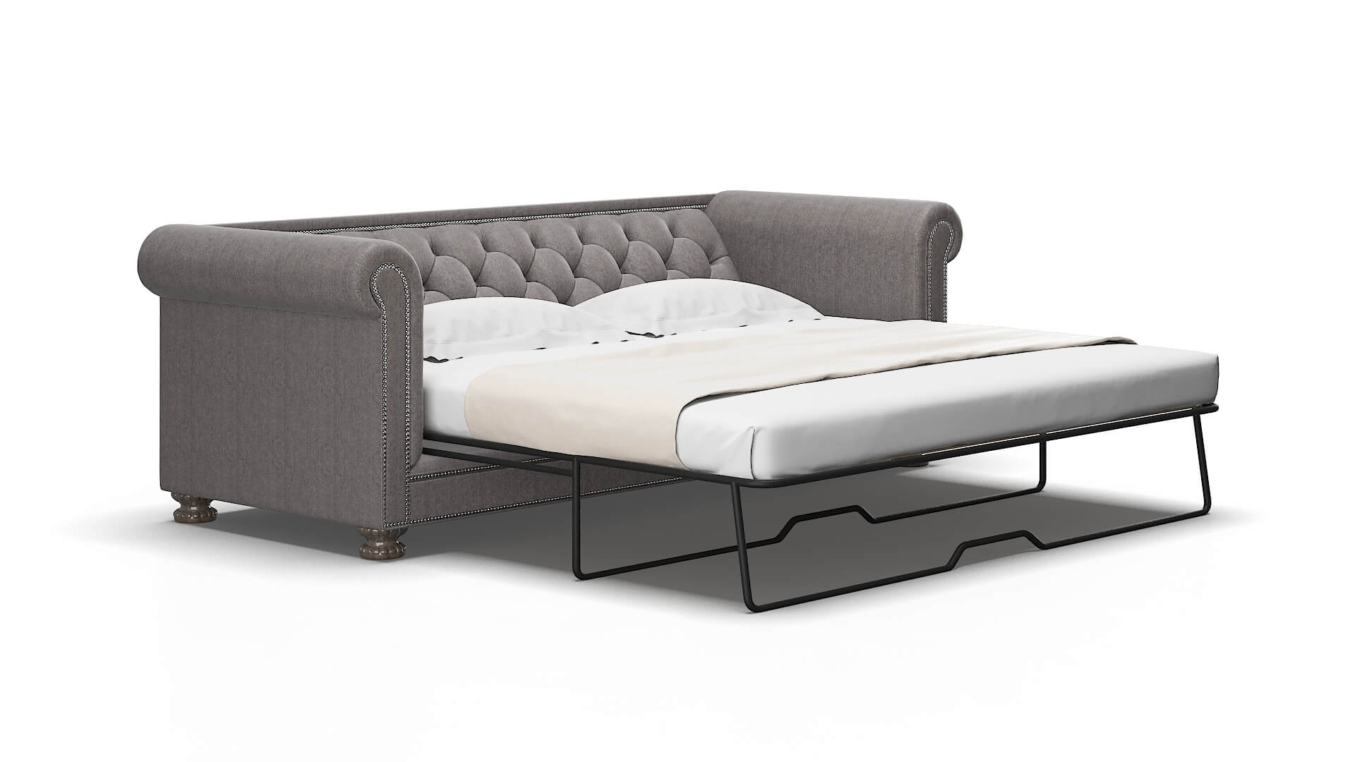 Athens Atlas_plz Silver Sofa Sleeper Espresso legs 2