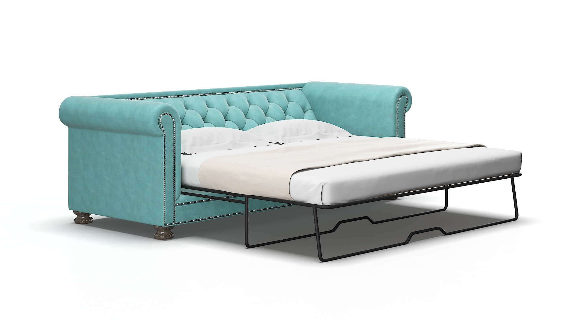 Athens Avalon_hp Aqua Sofa Sleeper Espresso legs 2
