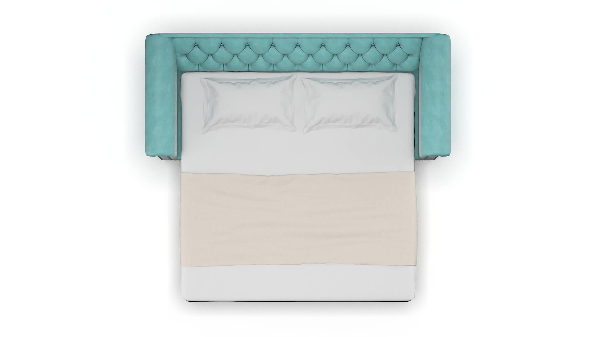 Athens Avalon_hp Aqua Sofa Sleeper Espresso legs 3