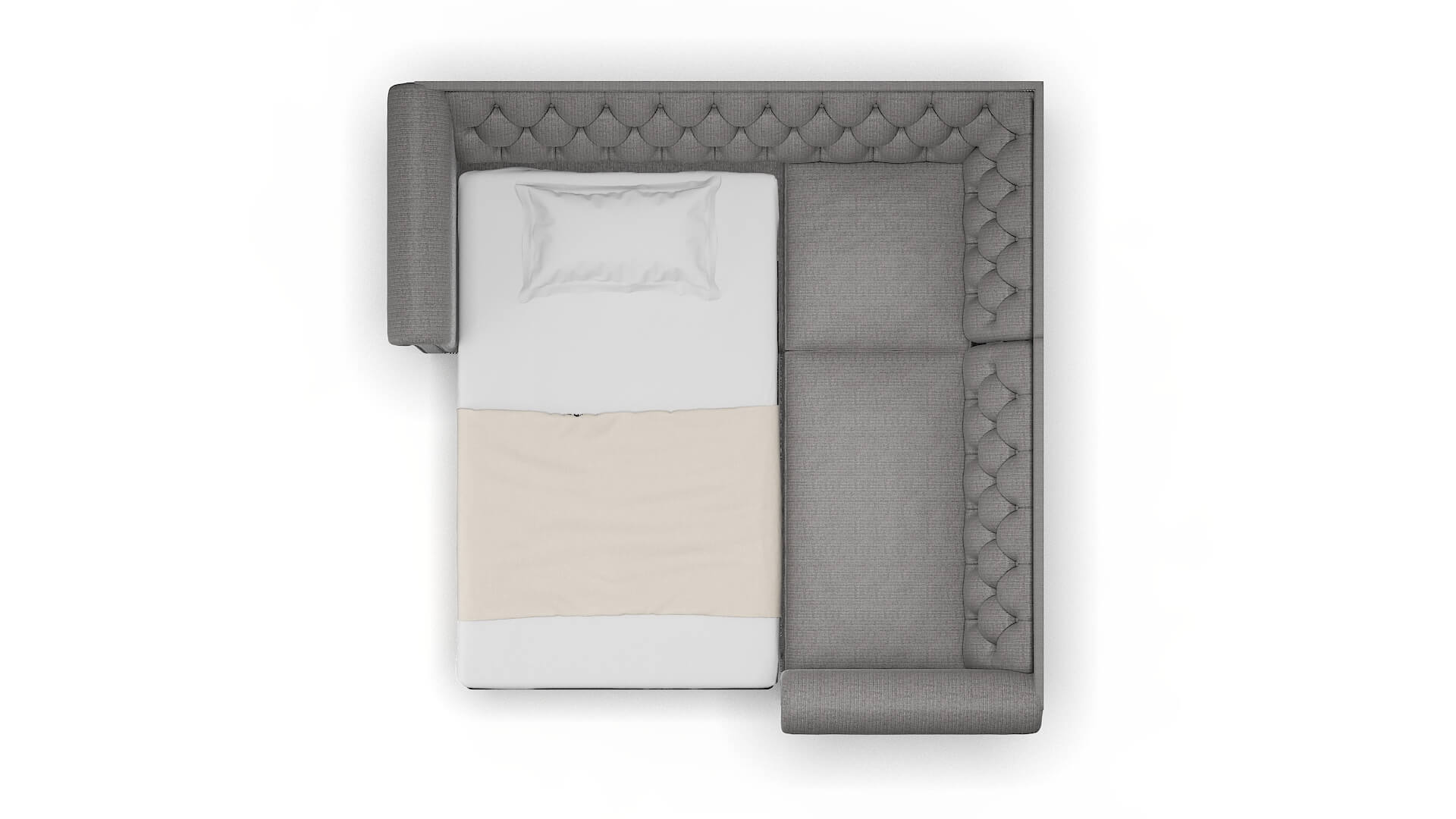 Athens Avenger Zinc Sectional Sleeper Espresso legs 3