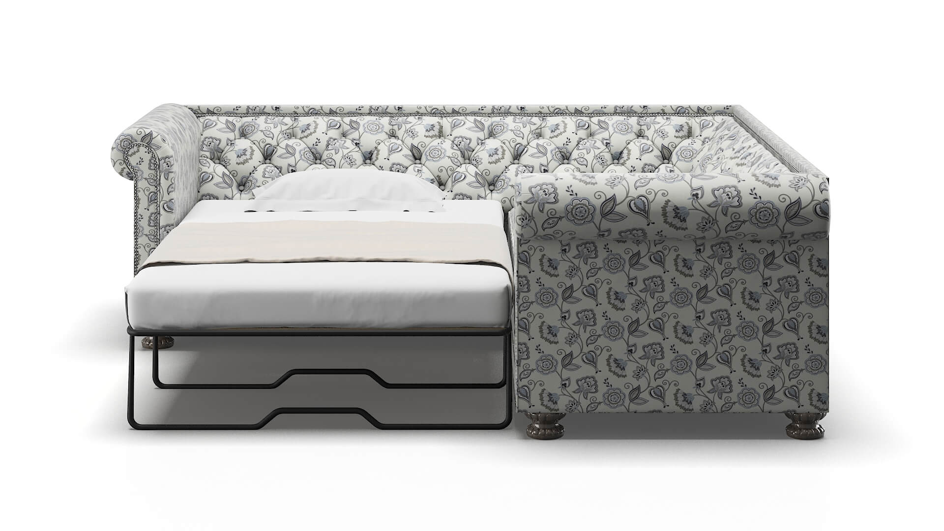 Athens Avignon Sky Sectional Sleeper Espresso legs 1