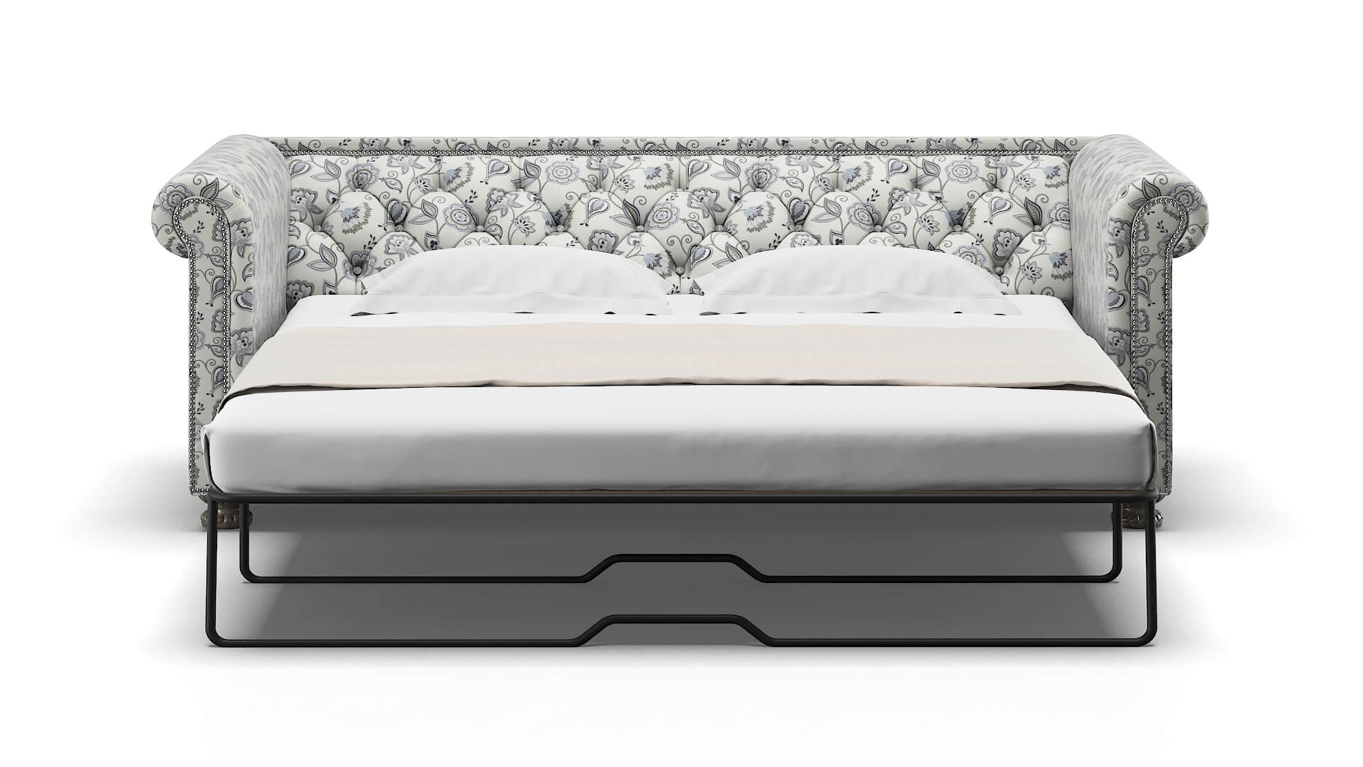 Athens Avignon Sky Sofa Sleeper Espresso legs 1