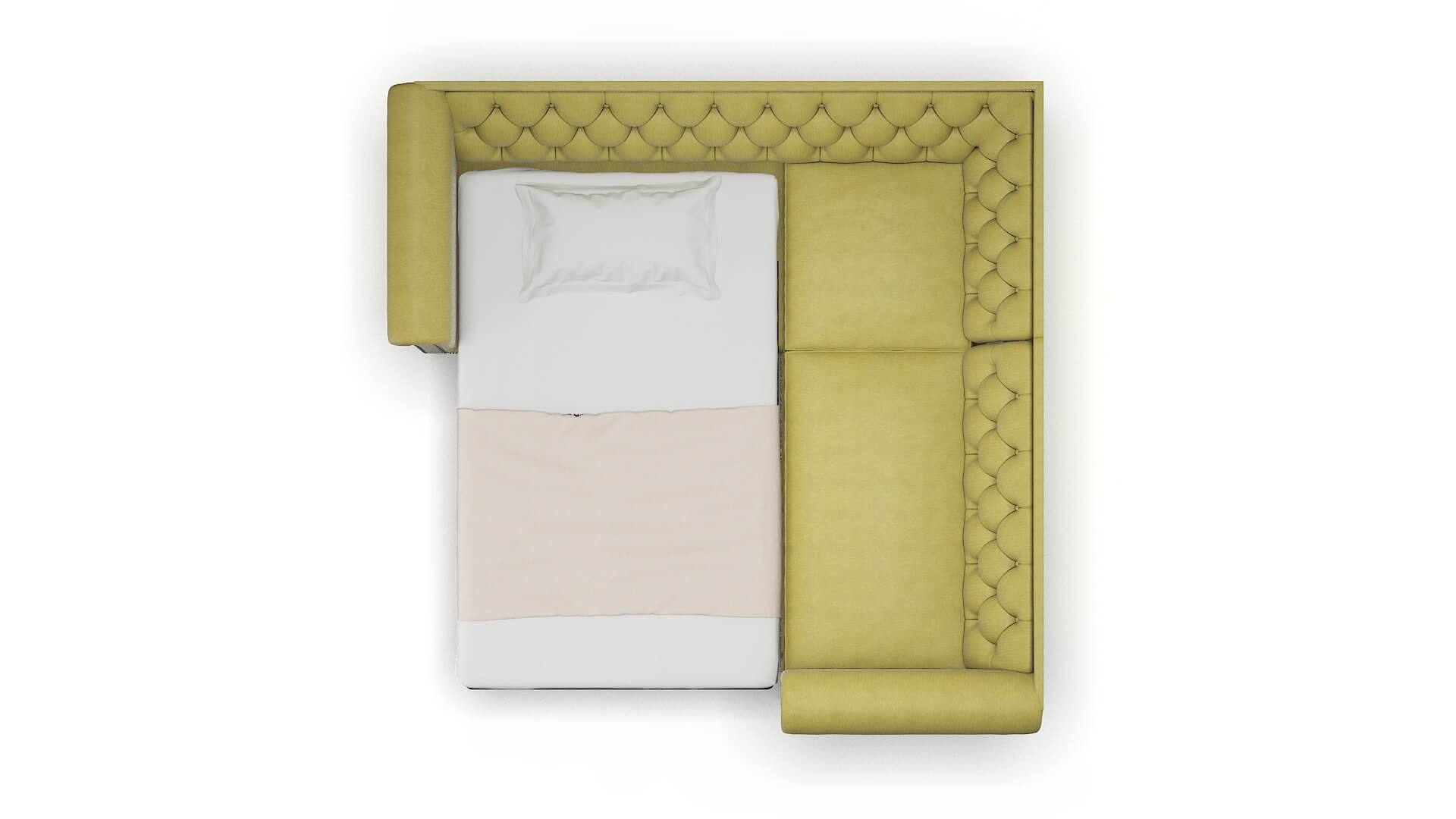 Athens Bella Apple Sectional Sleeper Espresso legs 3