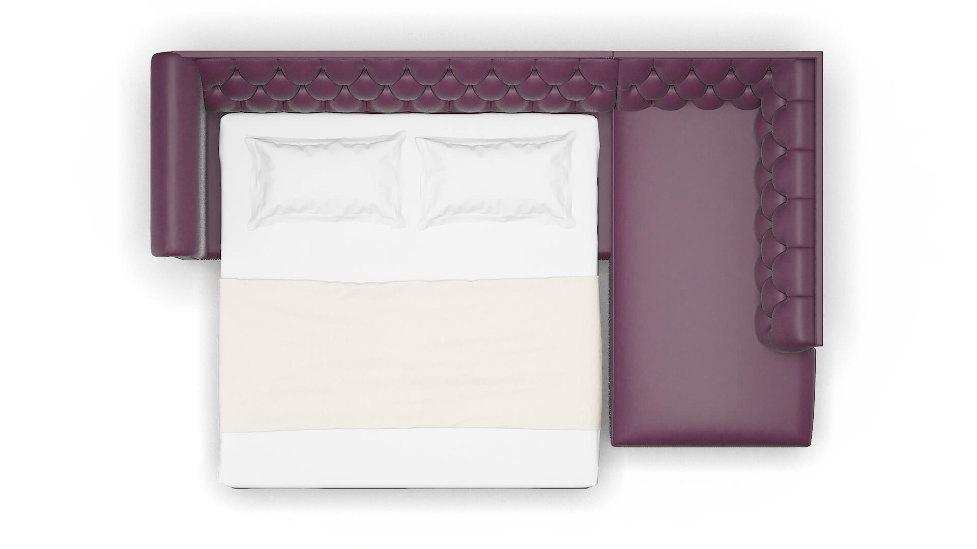 Athens Bella Aubergine Panel Sleeper Espresso legs 3