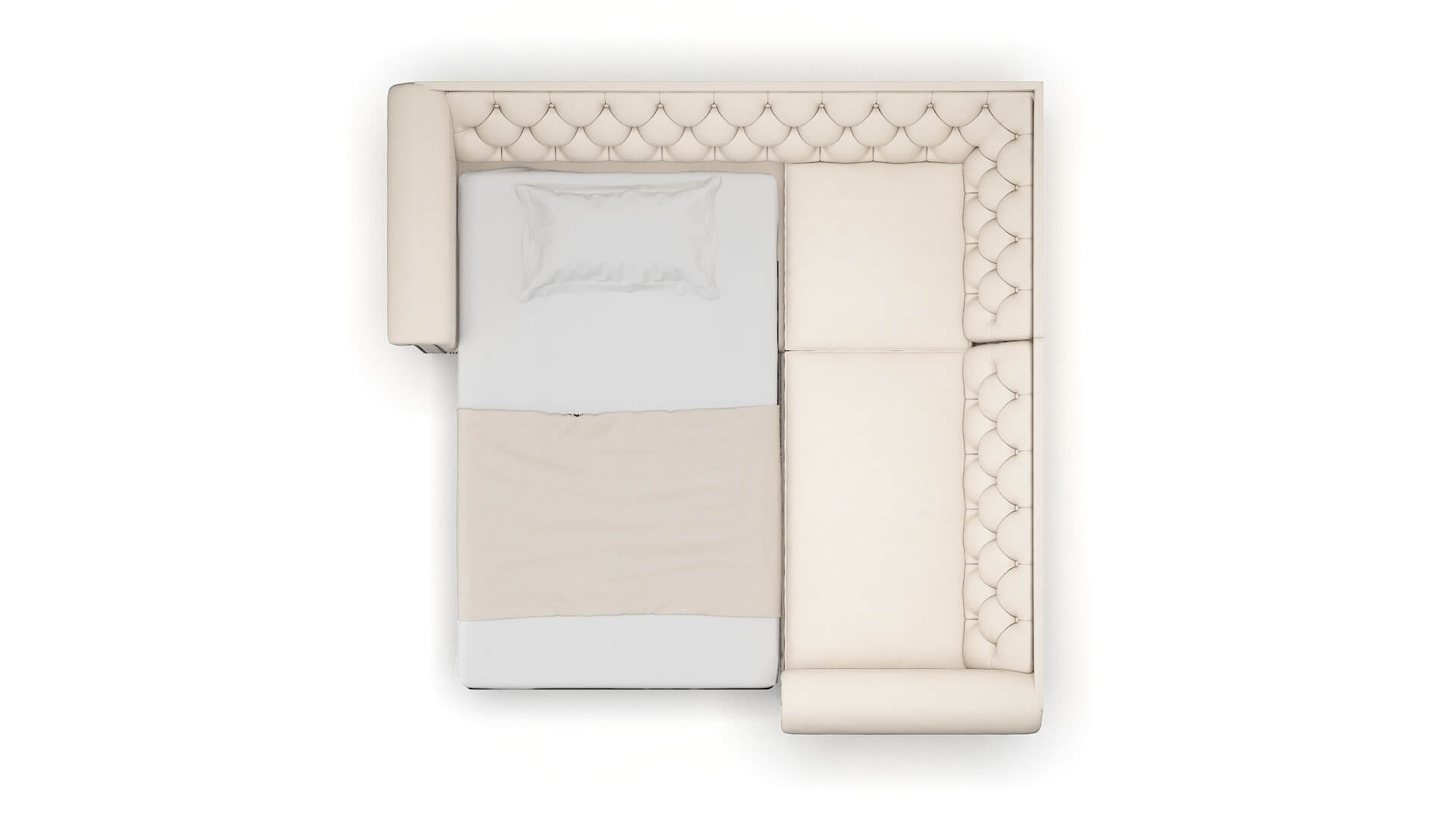 Athens Bella Buckwheat Sectional Sleeper Espresso legs 3