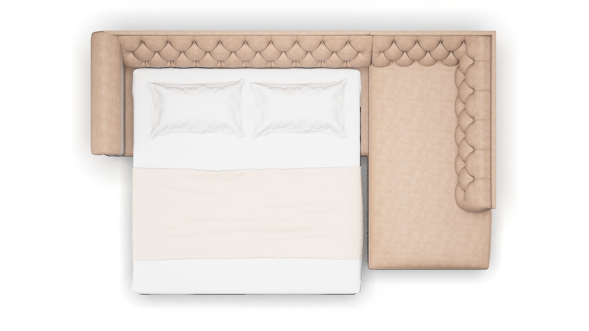 Athens Bella Cocoa Panel Sleeper Espresso legs 3