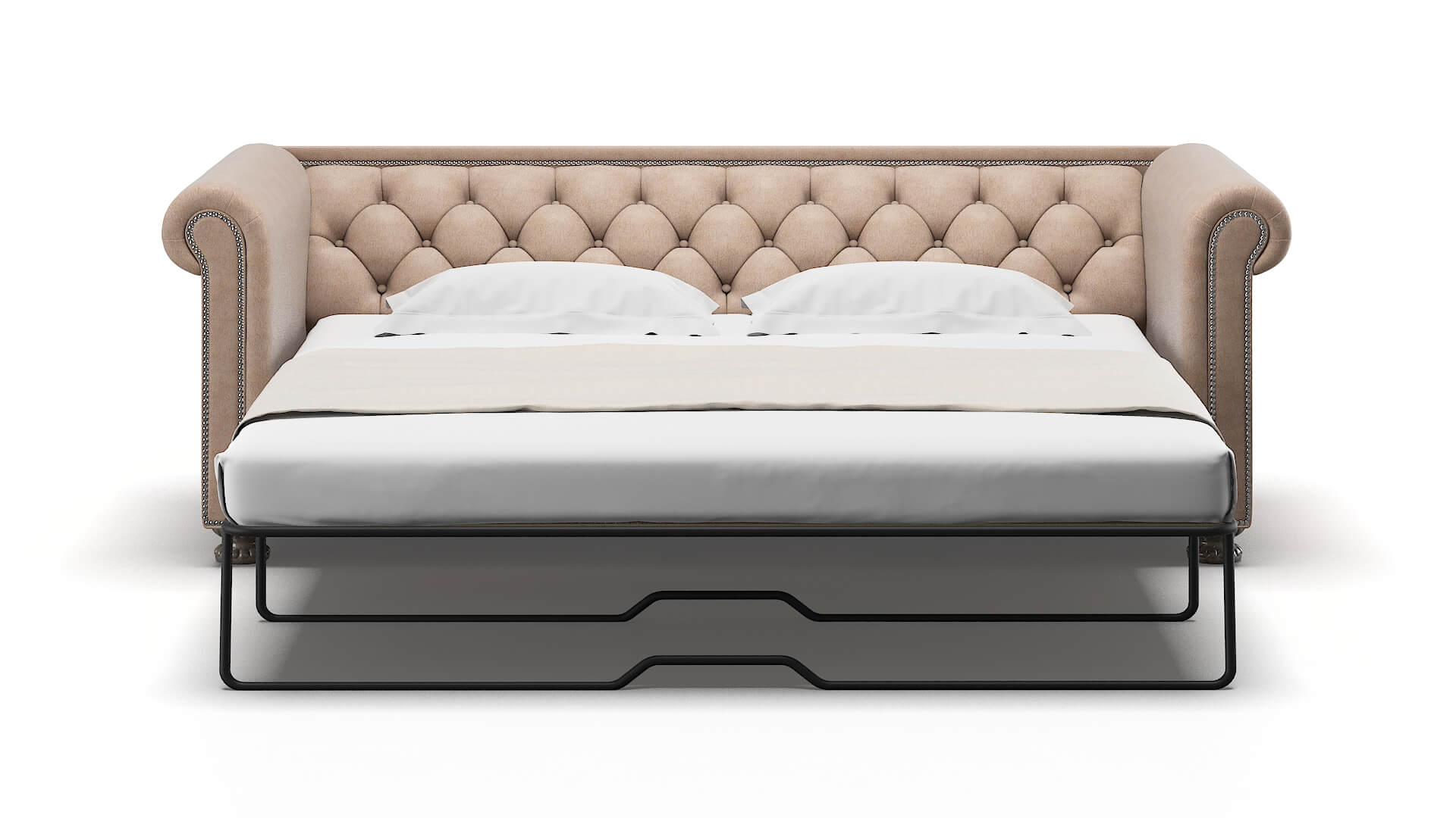 Athens Bella Pewter Sofa Sleeper Espresso legs 1