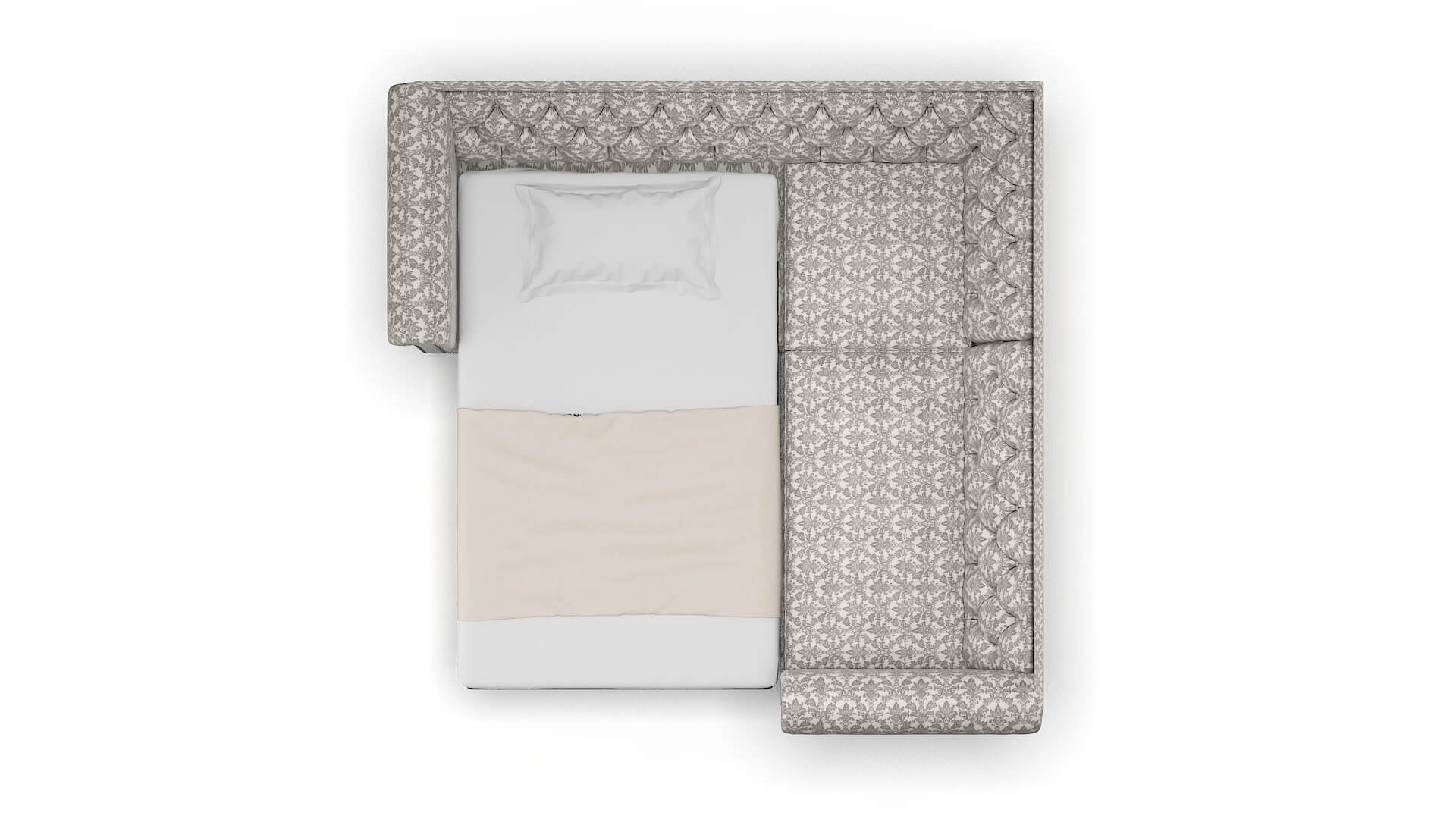 Athens Bergamo Dove Sectional Sleeper Espresso legs 3