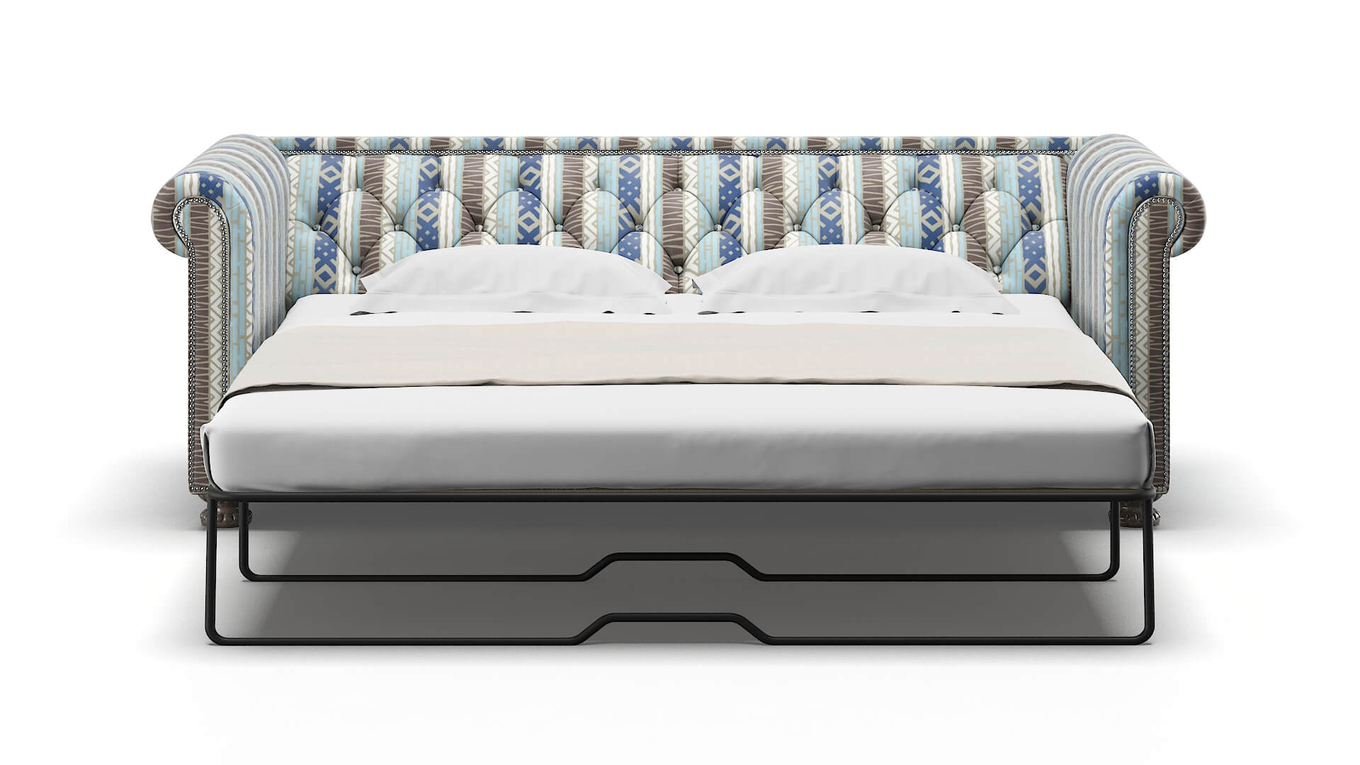 Athens Bodhi Indigo Sofa Sleeper Espresso legs 1