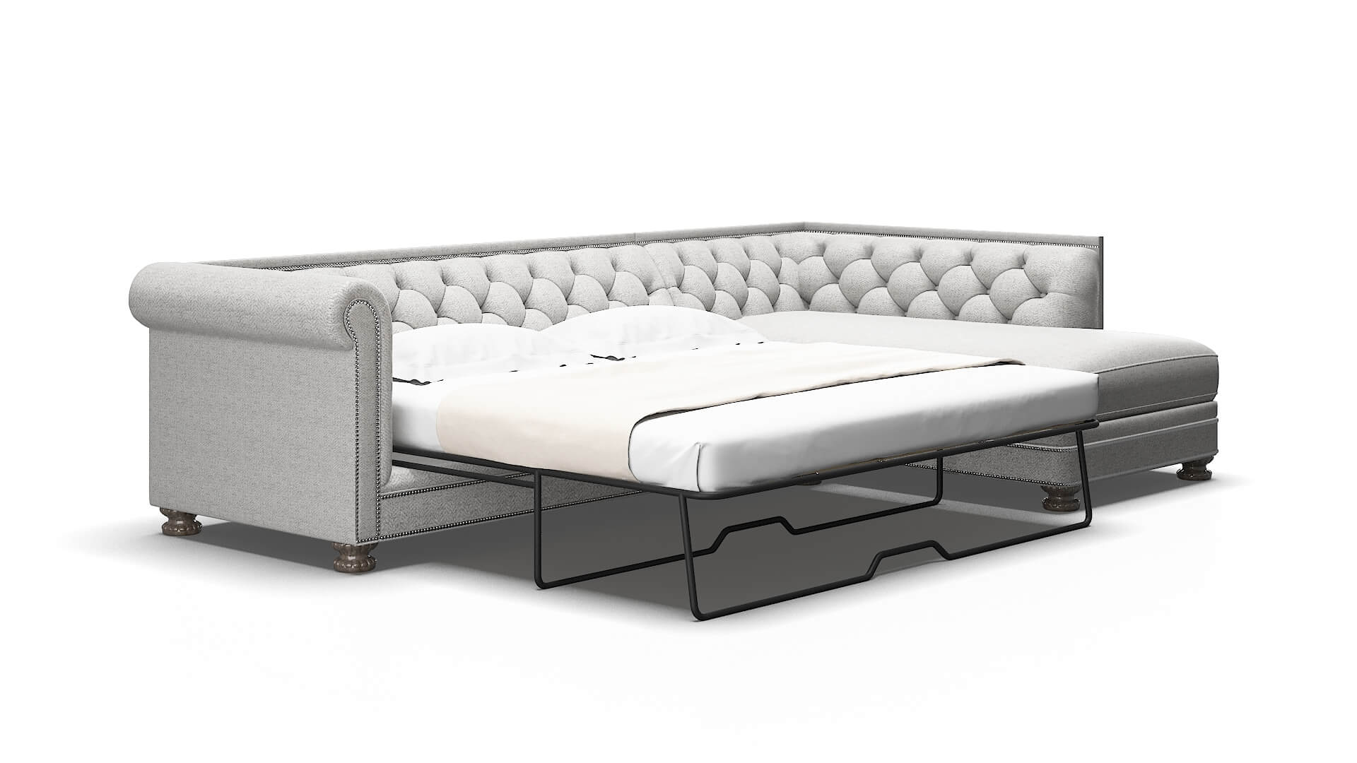 Athens Catalina Silver Panel Sleeper Espresso Legs 2