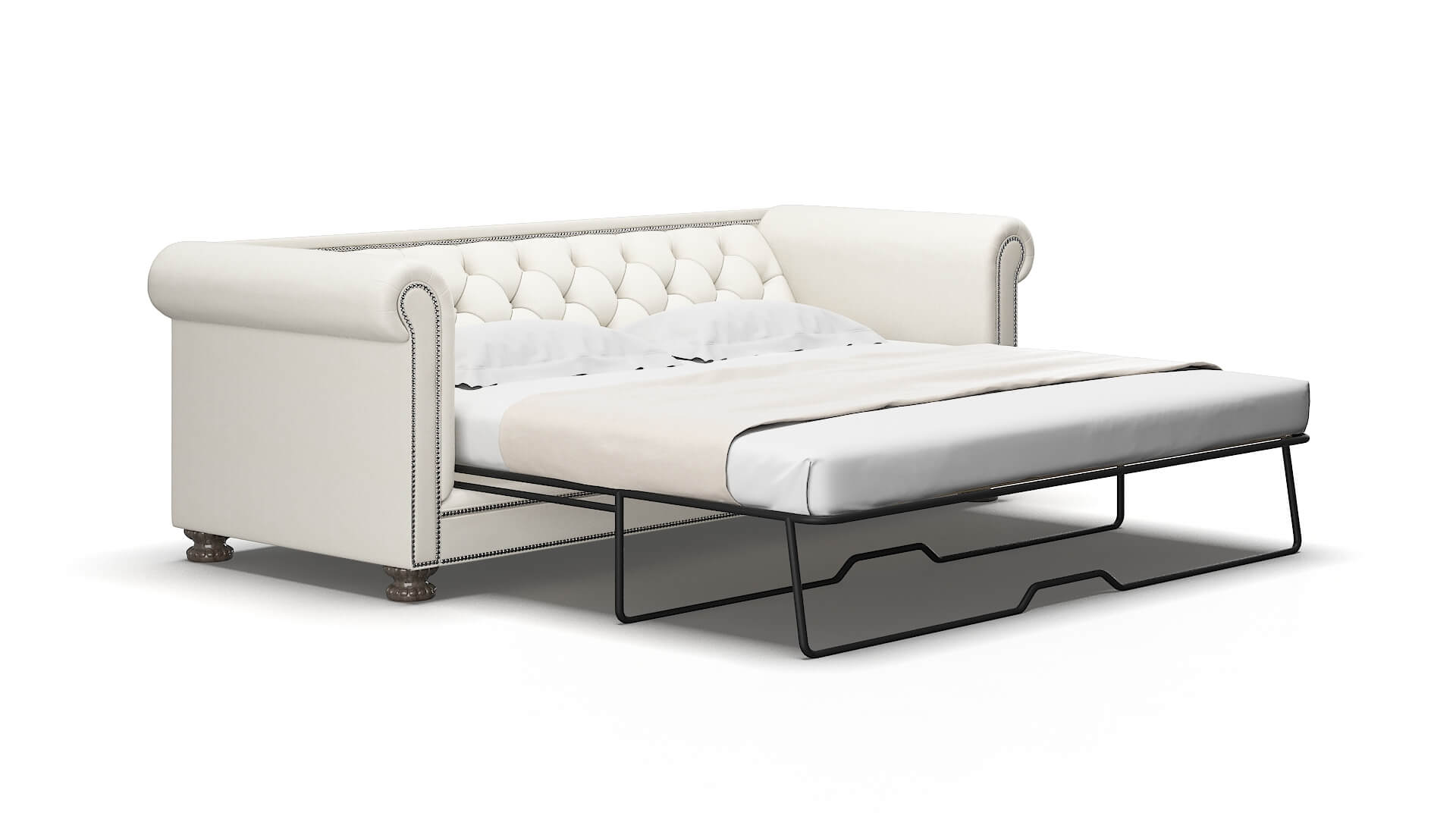Athens Chance bone Sofa sleeper Espresso Legs  2