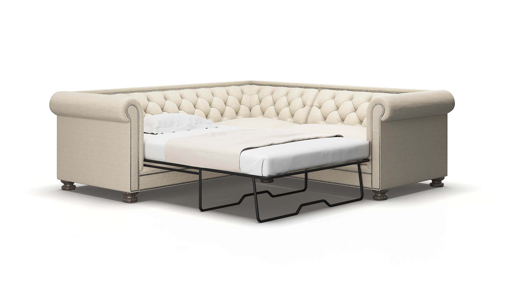 Athens Chance sand Sectional sleeper Espresso Legs  2