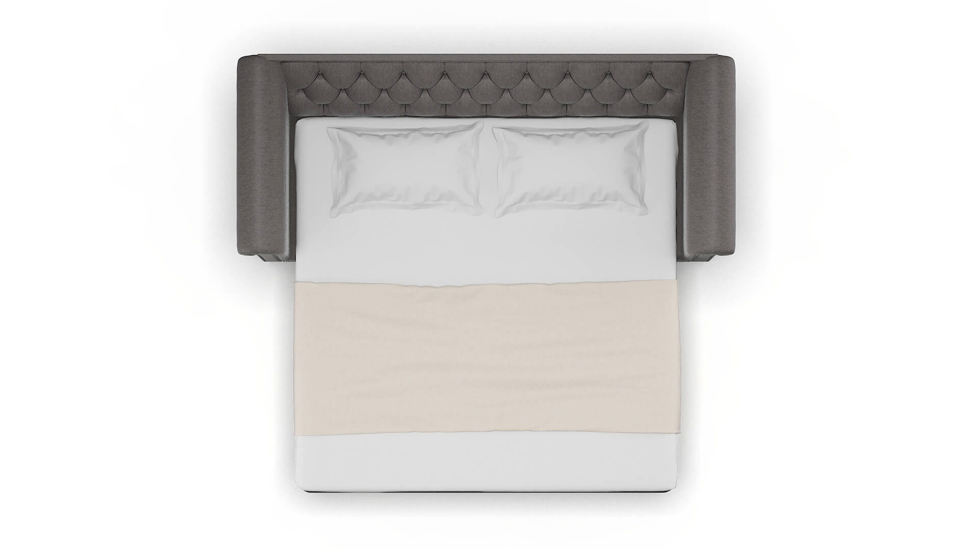 Athens Cosmo Charcoal Sofa Sleeper Espresso legs 3