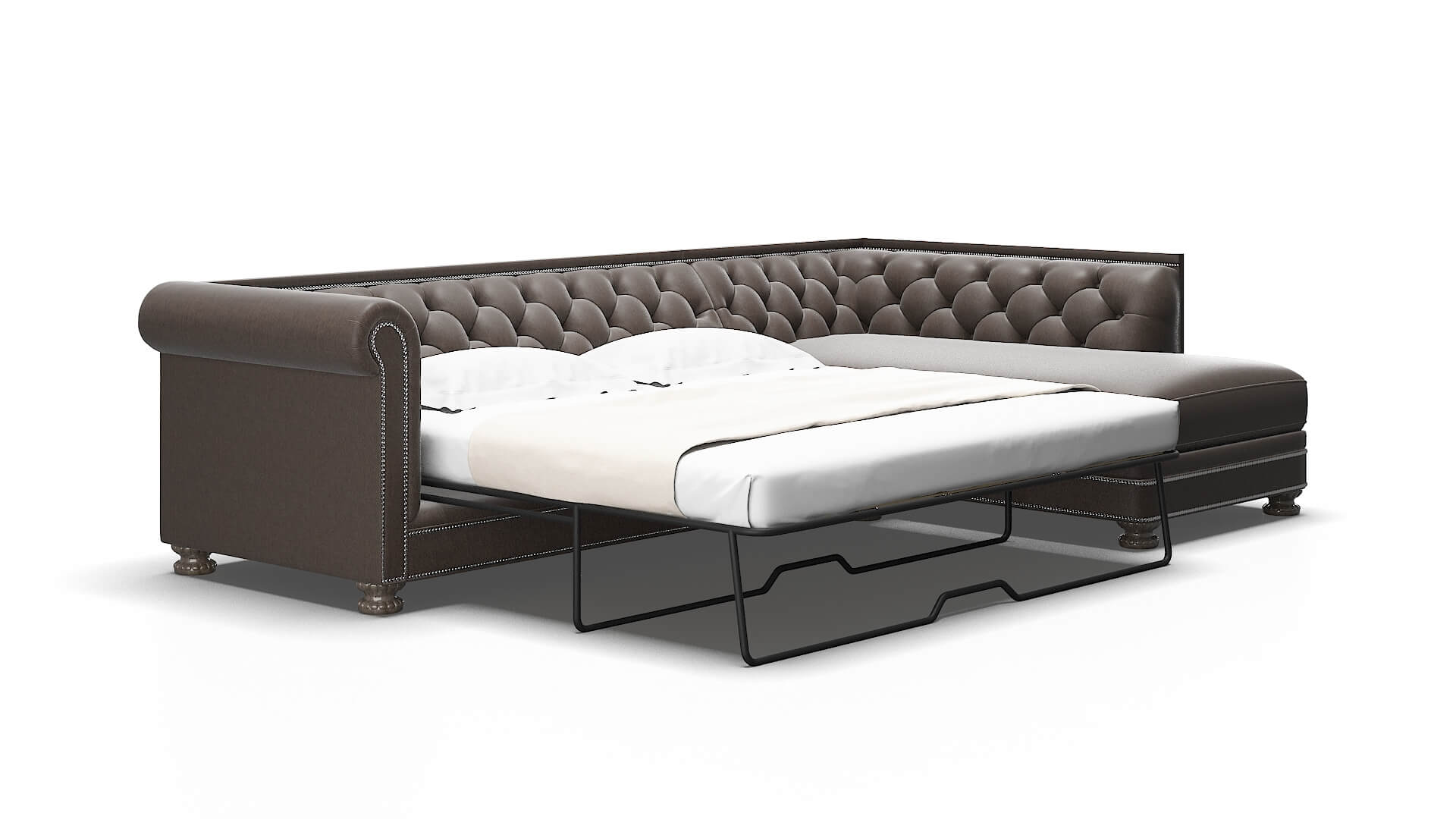 Athens Cosmo chocolate Panel sleeper Espresso Legs  2