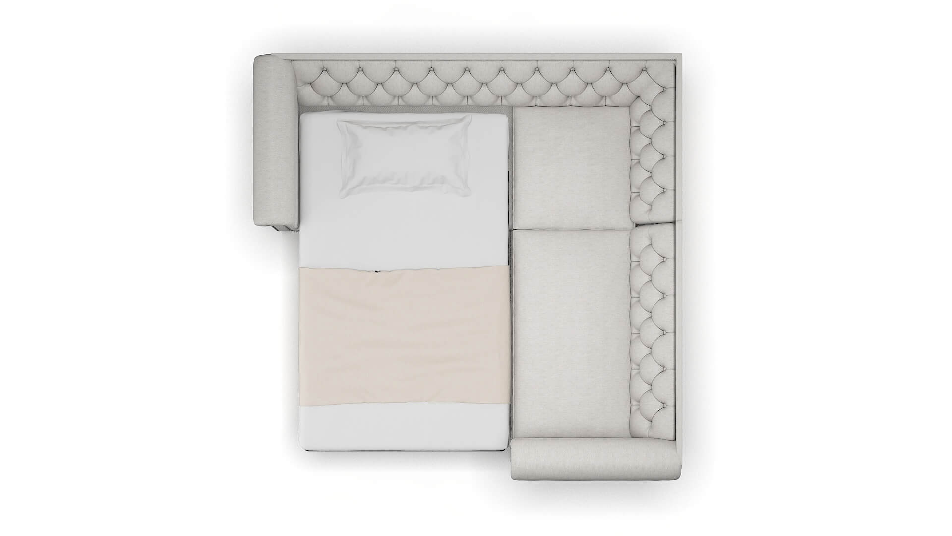 Athens Cosmo Silver Sectional Sleeper Espresso legs 3