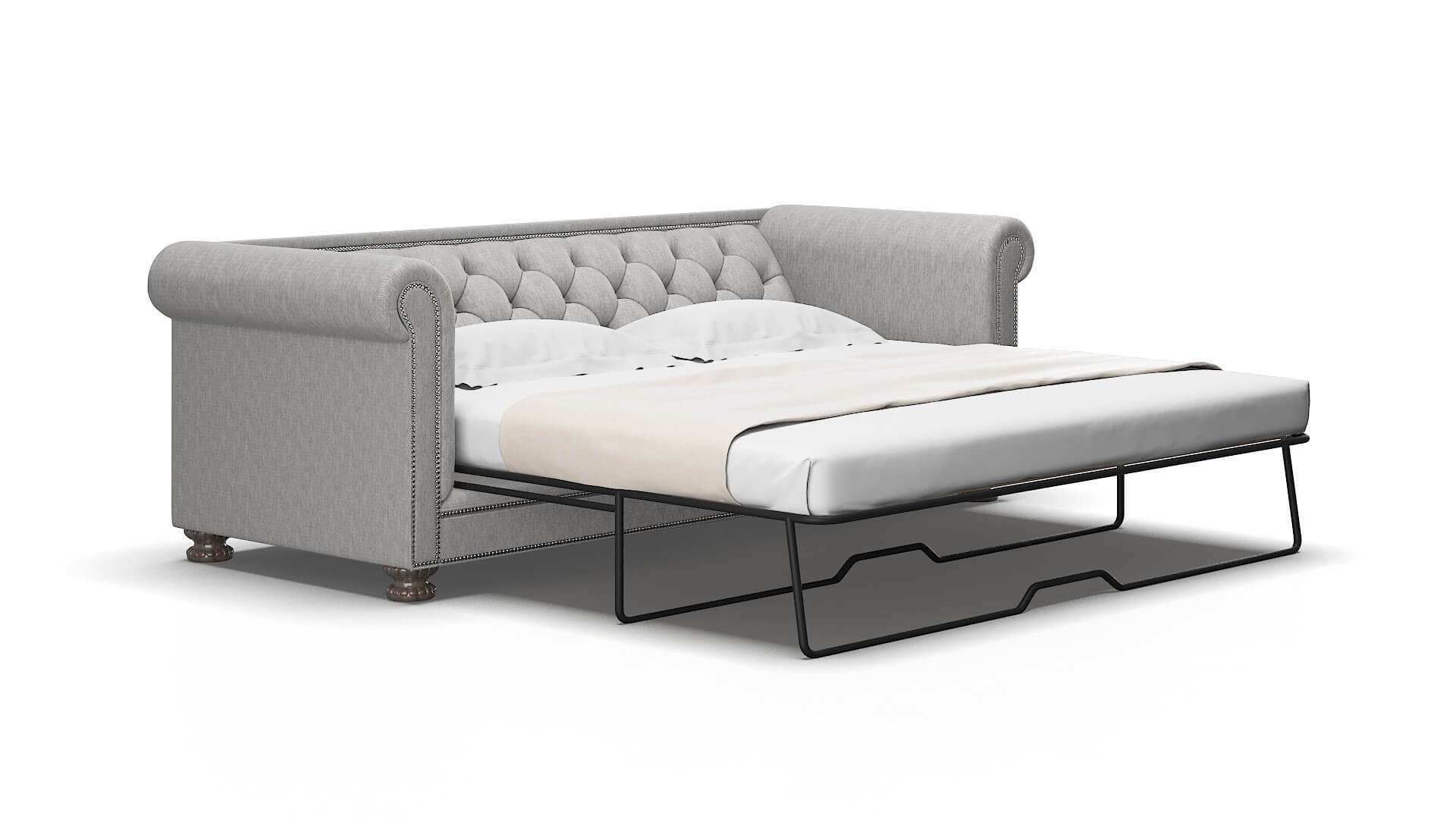 Athens Cosmo Steel Sofa Sleeper Espresso legs 2