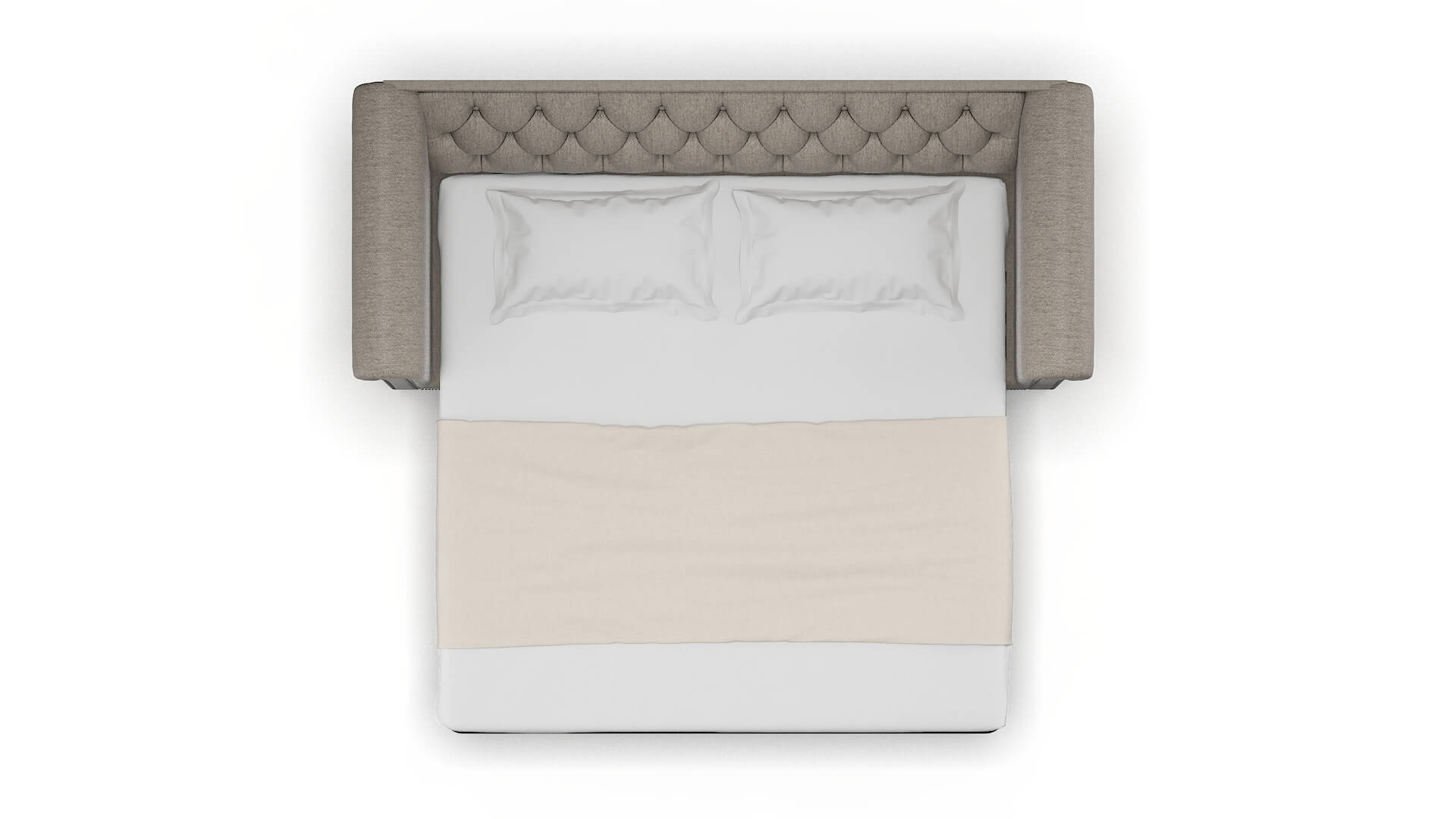 Athens Cosmo Taupe Sofa Sleeper Espresso legs 3