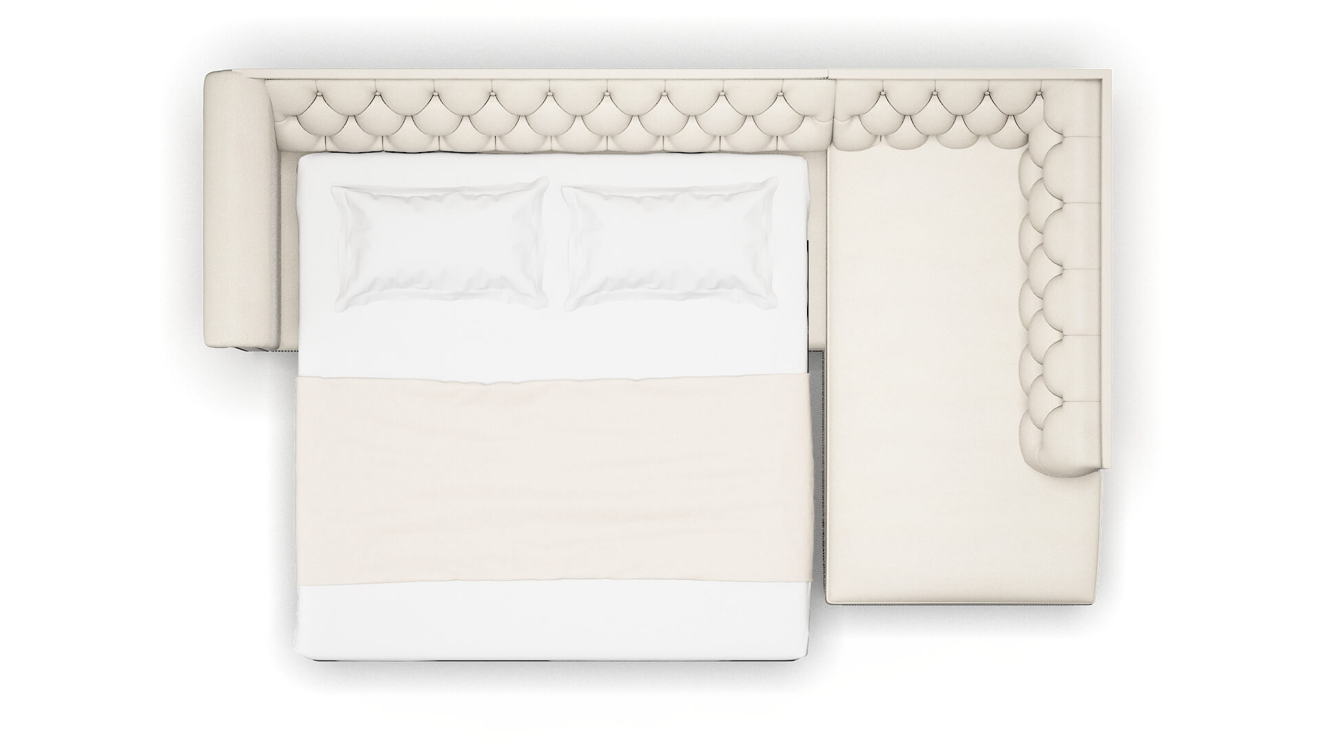 Athens Dawson Sand Panel Sleeper Espresso legs 3