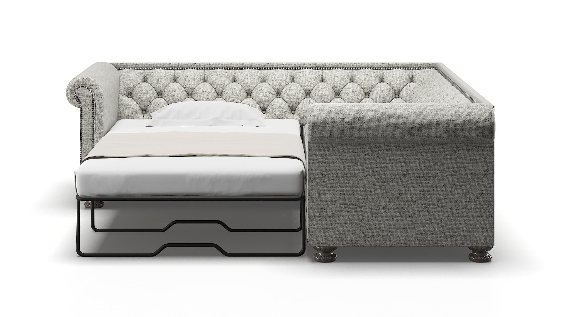 Athens Derby Ash Sectional Sleeper Espresso legs 1