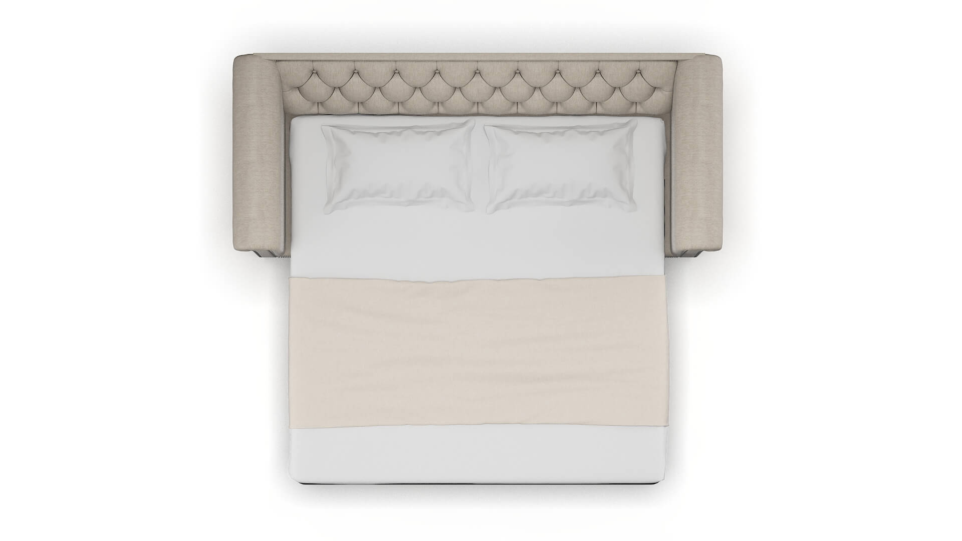 Athens Derby Linen Sofa Sleeper Espresso legs 3