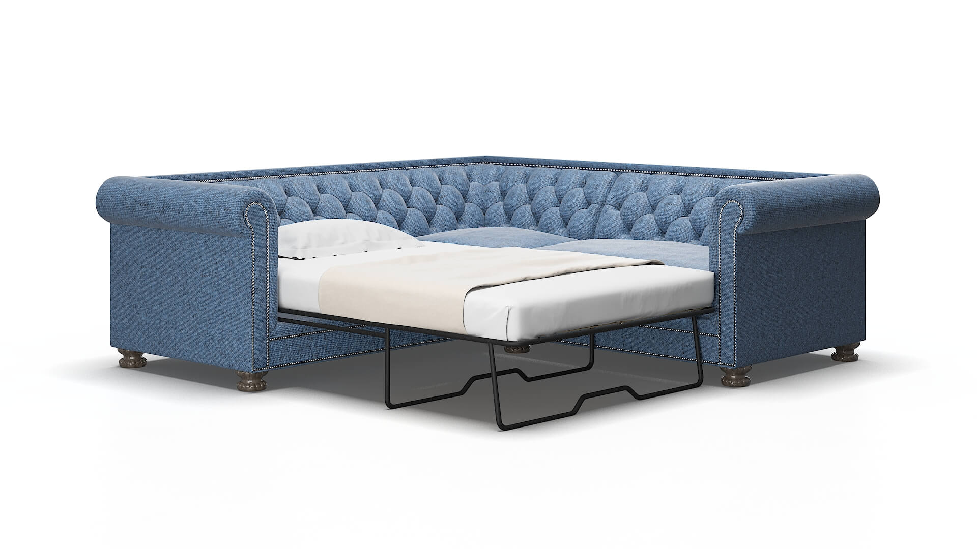 Athens Derby Navy Sectional Sleeper 2