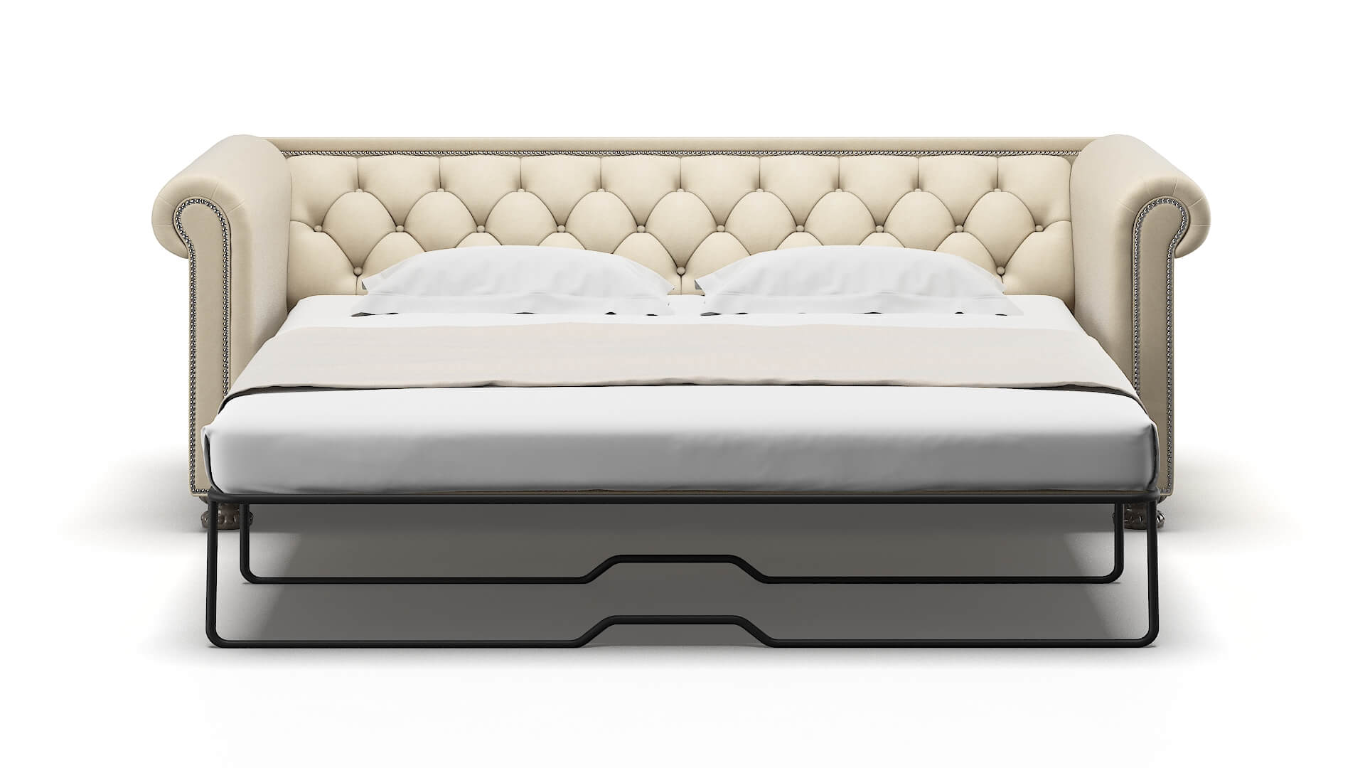 Athens Dream_d Almond Sofa Sleeper Espresso legs 1