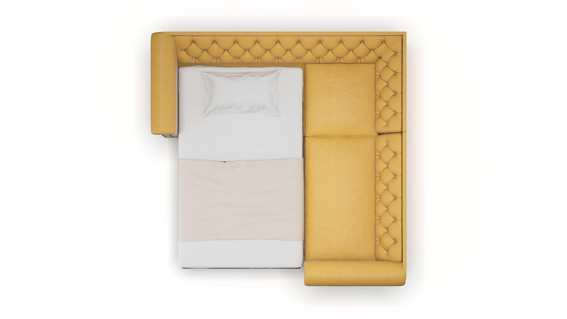 Athens Dream_d Sunflower Sectional Sleeper Espresso legs 3