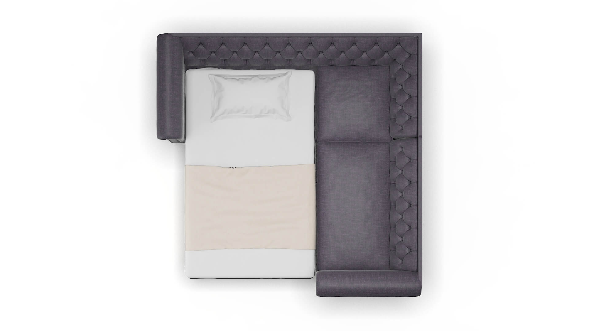 Athens Durham Ink Sectional Sleeper Espresso legs 3