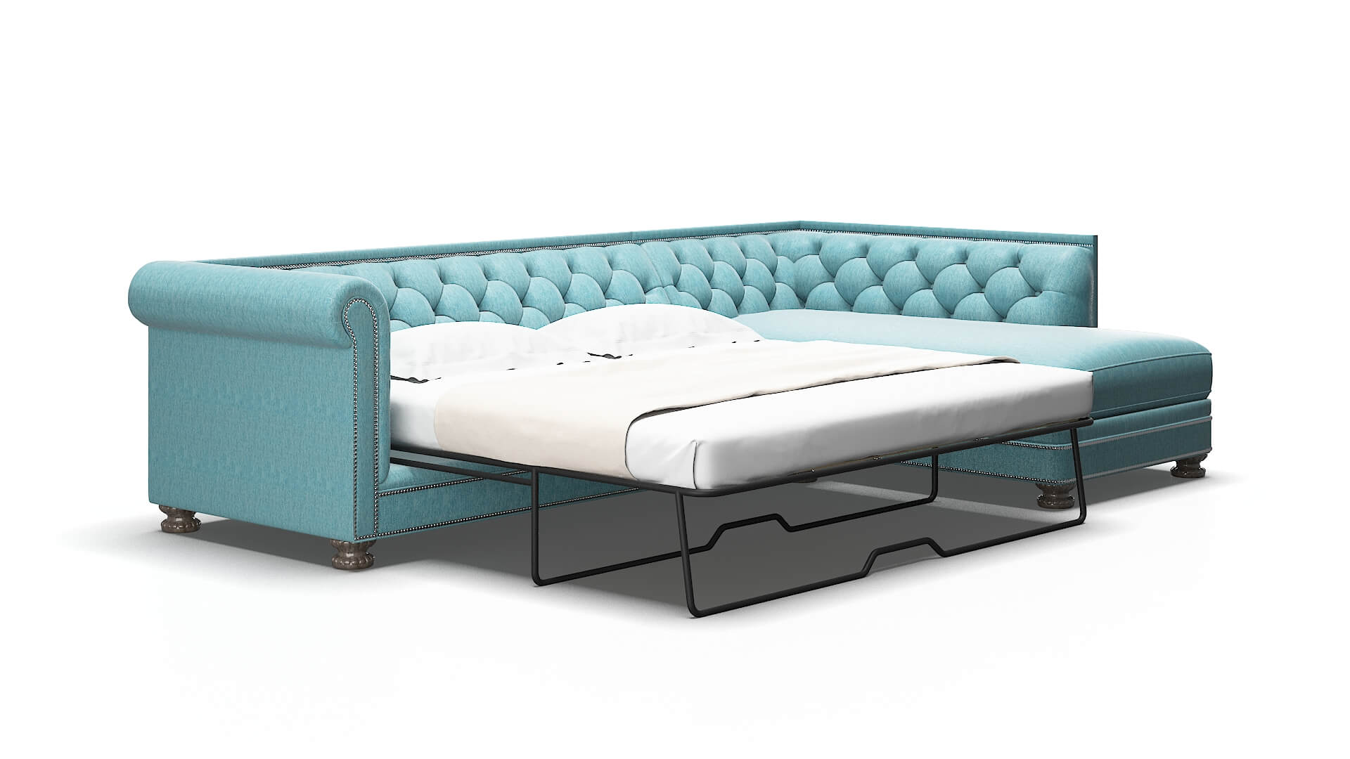 Athens Durham pine Panel sleeper Espresso Legs  2