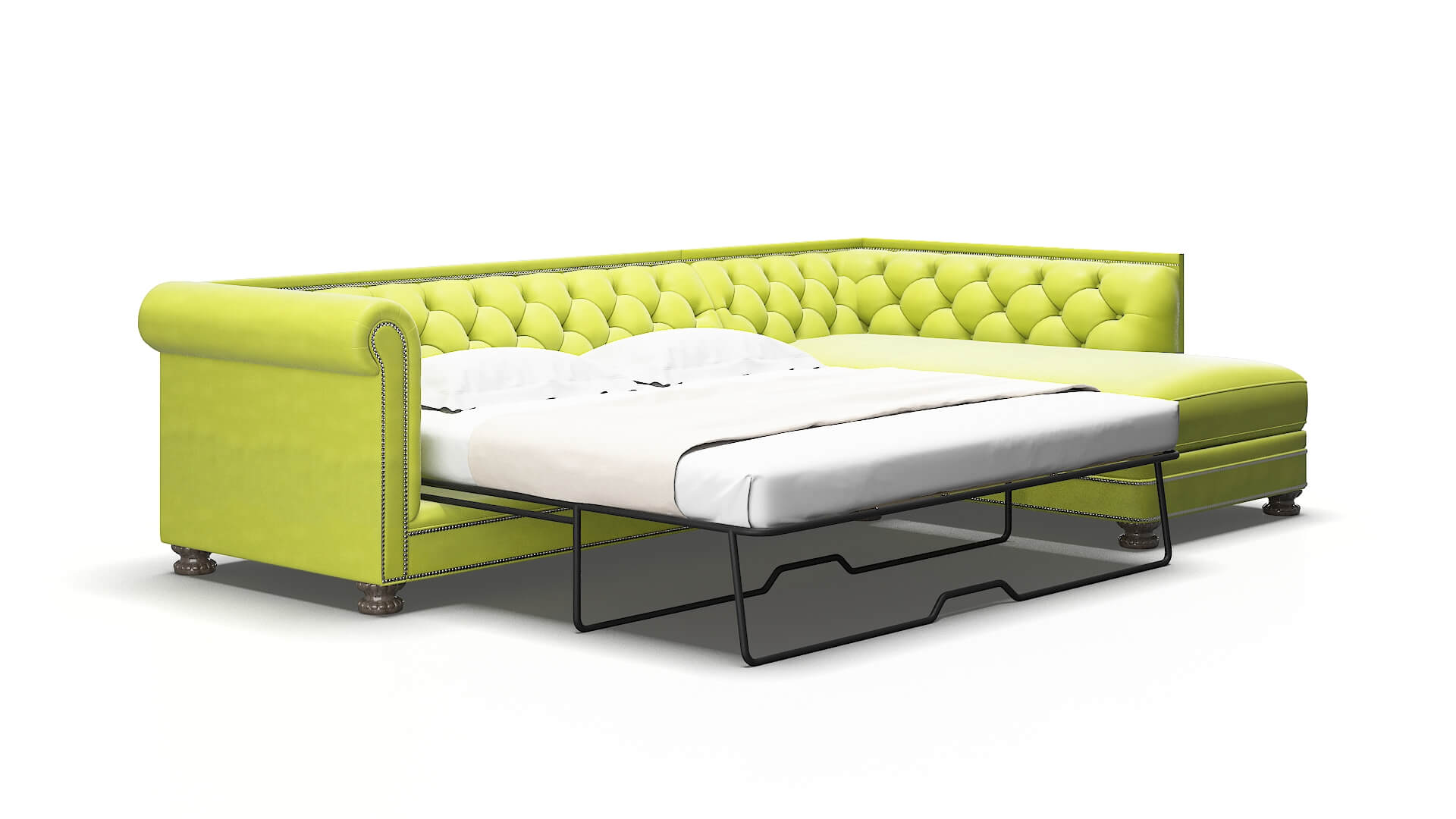 Athens Hathaway apple Panel sleeper Espresso Legs  2