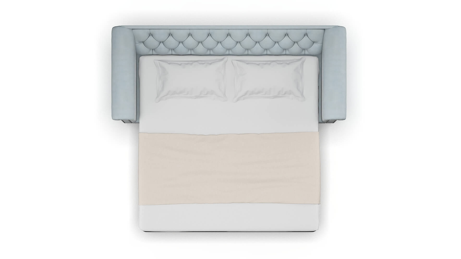 Athens Hathaway Aqua Sofa Sleeper Espresso legs 3