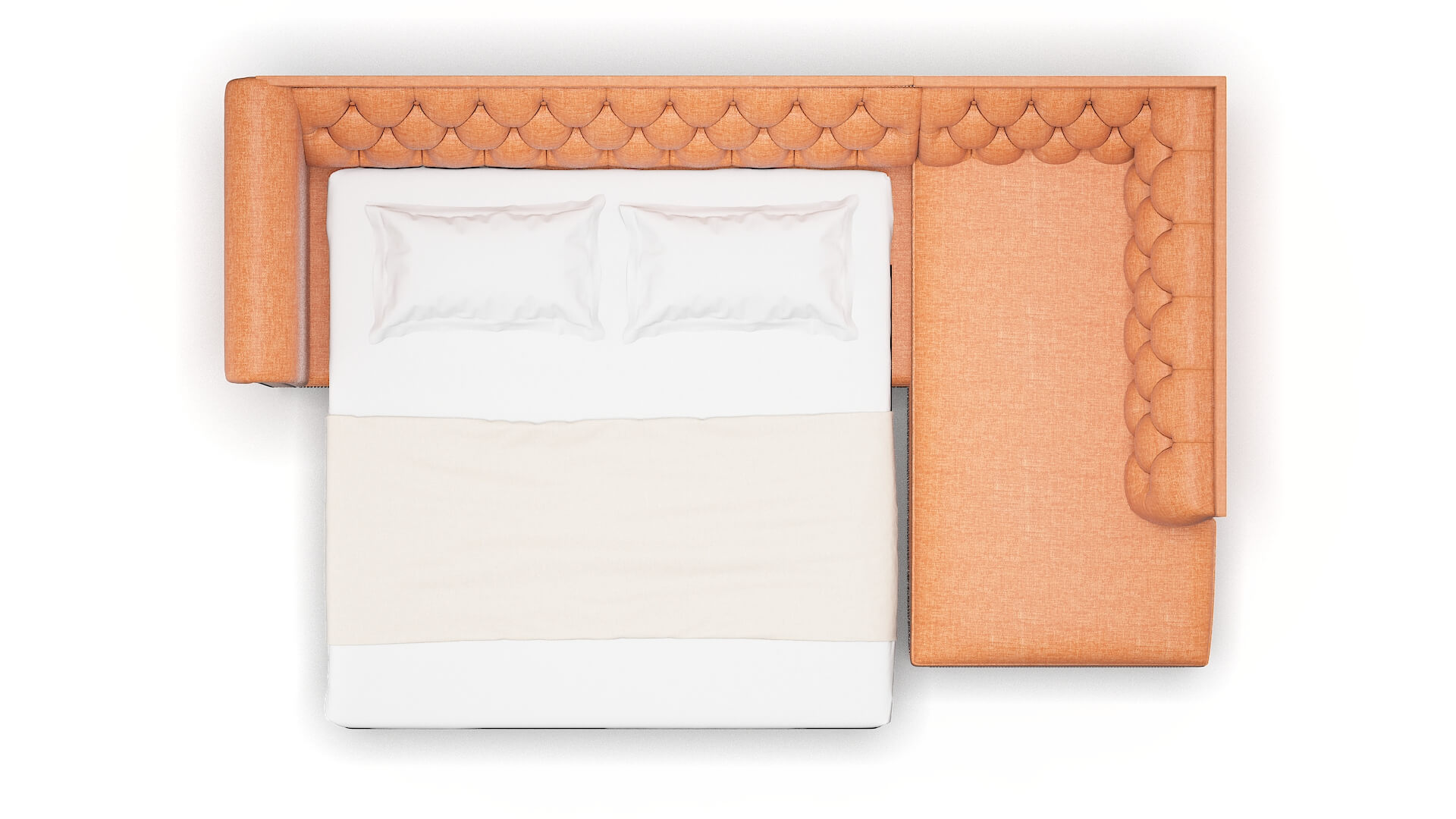 Athens Hepburn Appricot Panel Sleeper Espresso legs 3