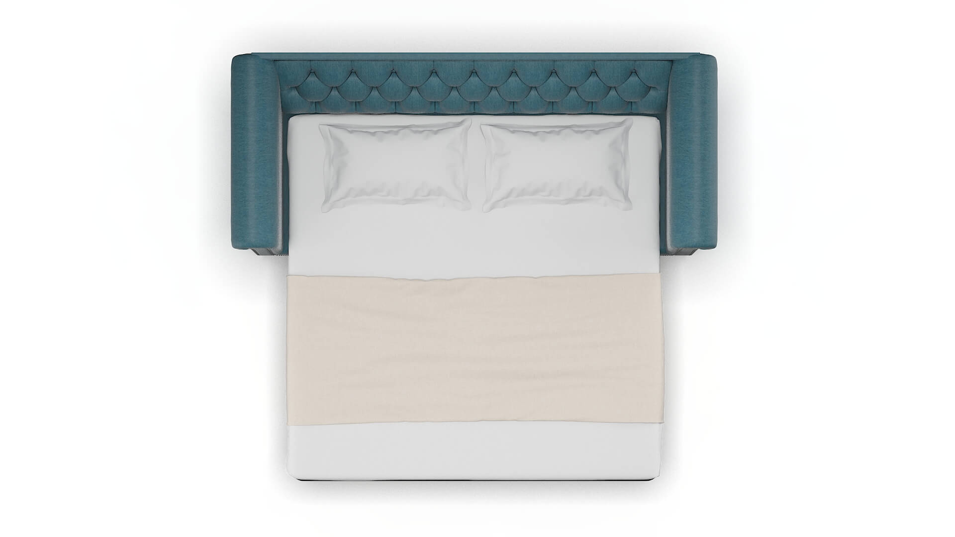 Athens Hepburn Teal Sofa Sleeper Espresso legs 3