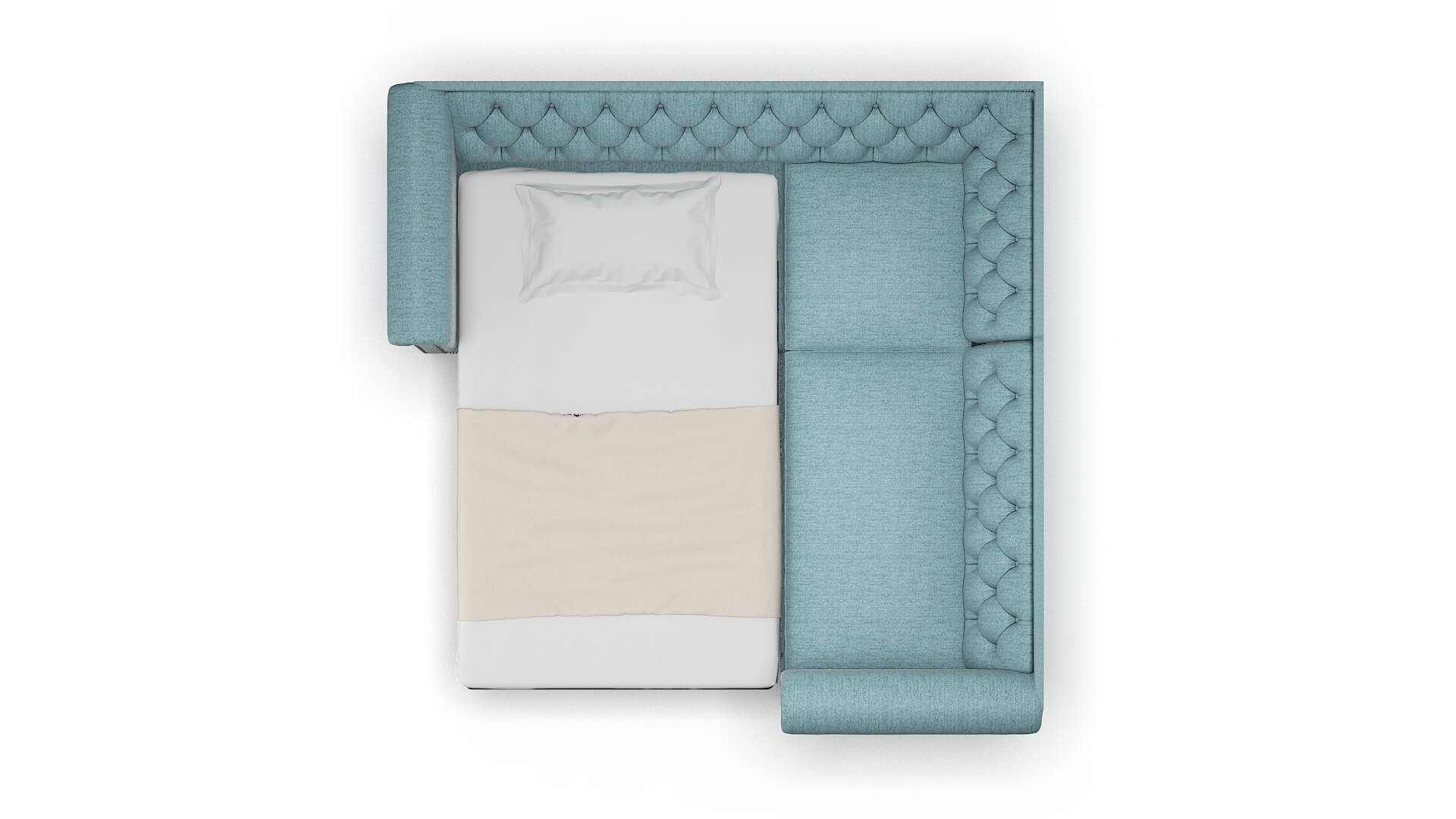 Athens Insight Peacock Sectional Sleeper Espresso legs 3