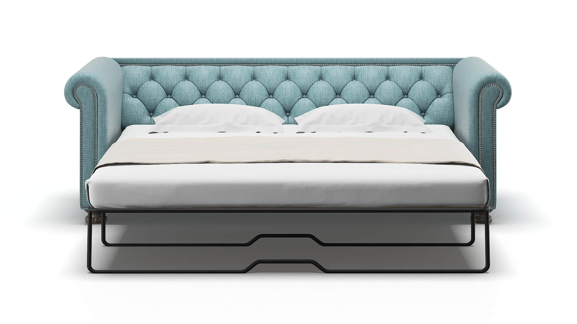 Athens Insight Peacock Sofa Sleeper Espresso legs 1