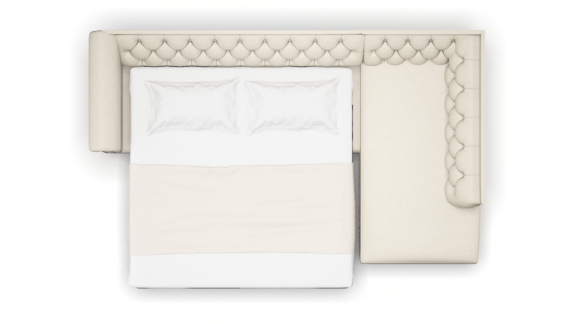 Athens Keylargo Almond Panel Sleeper Espresso legs 3