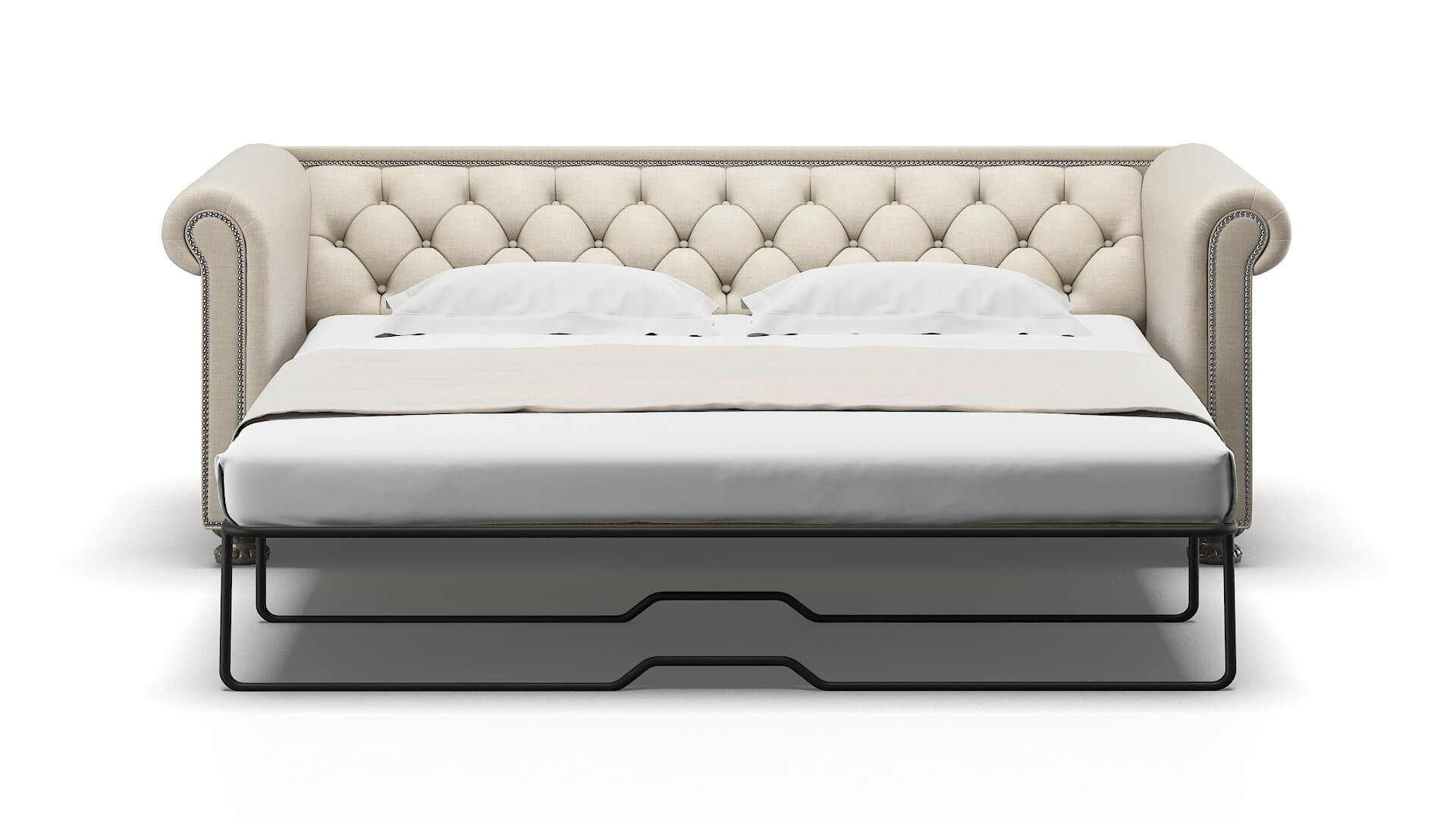 Athens Keylargo Almond Sofa Sleeper Espresso legs 1