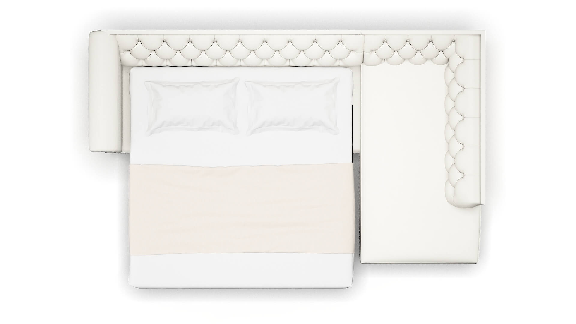 Athens Keylargo Oatmeal Panel Sleeper Espresso legs 3