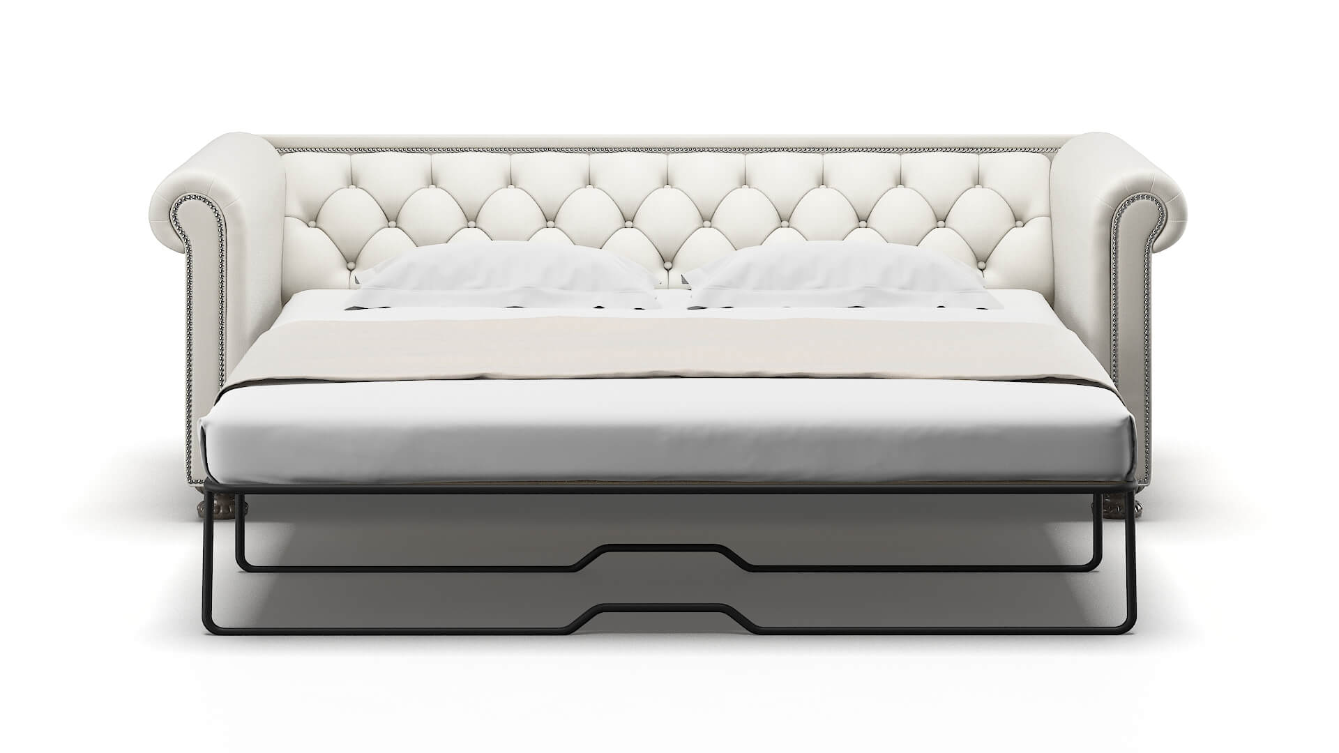 Athens Keylargo Oatmeal Sofa Sleeper Espresso legs 1