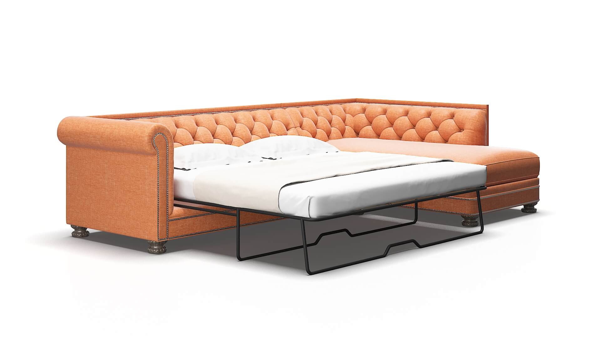 Athens Keylargo terracotta Panel sleeper Espresso Legs  2