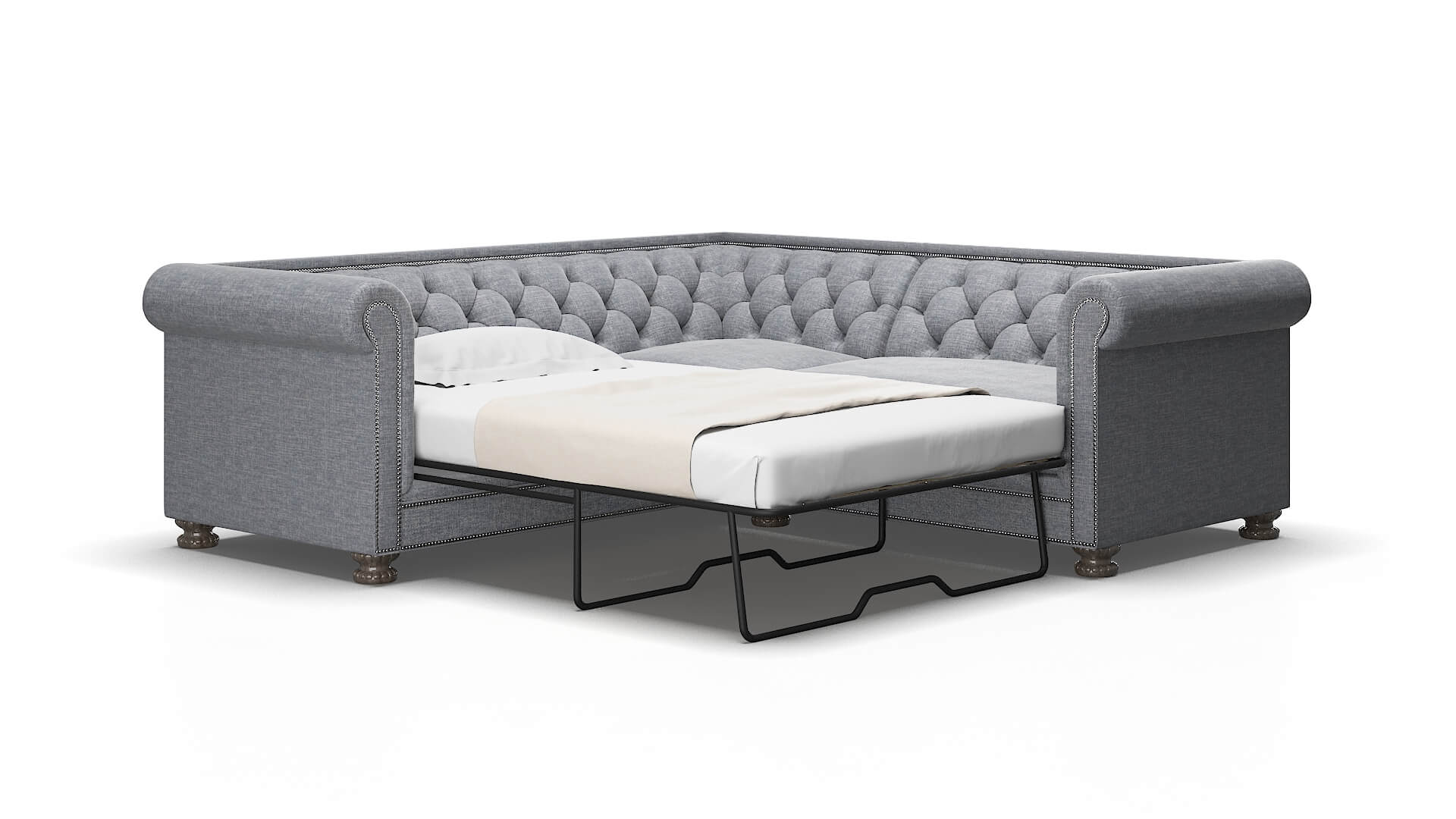 Athens Lana ash Sectional sleeper Espresso Legs  2