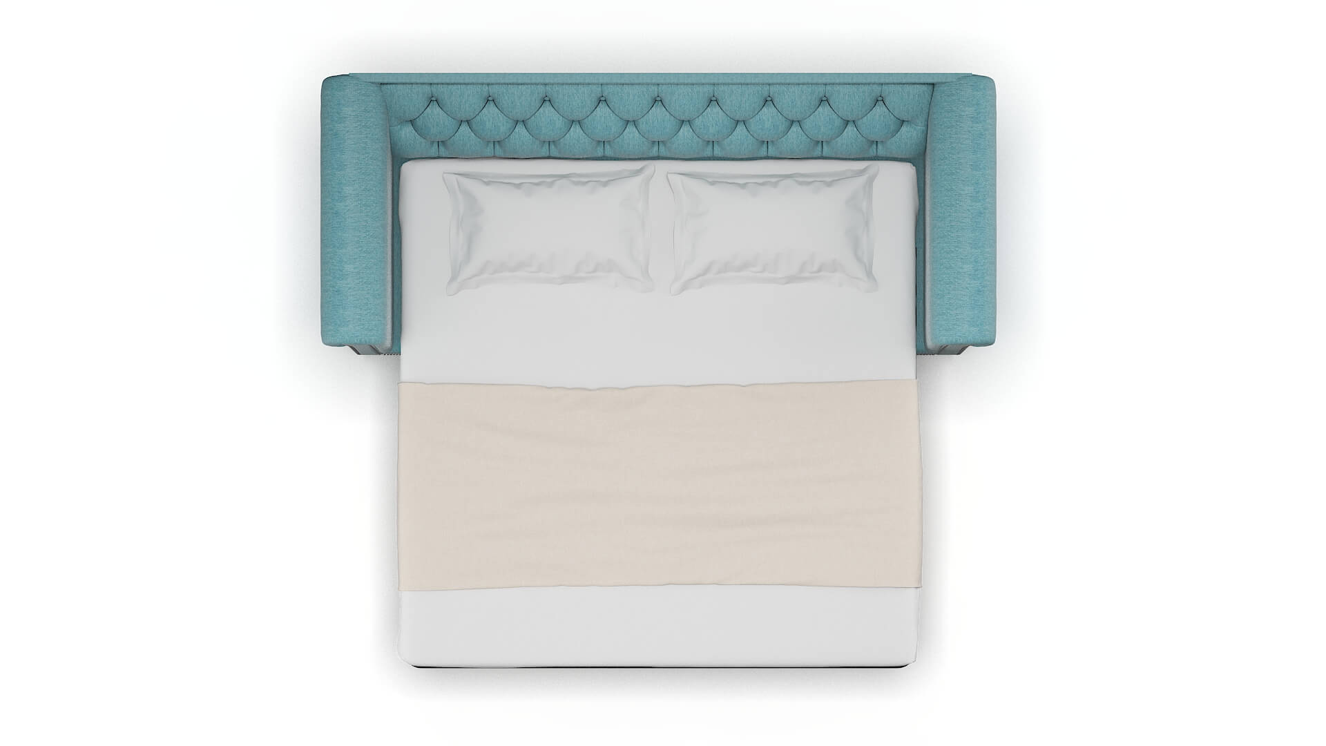 Athens Lana Peacock Sofa Sleeper Espresso legs 3