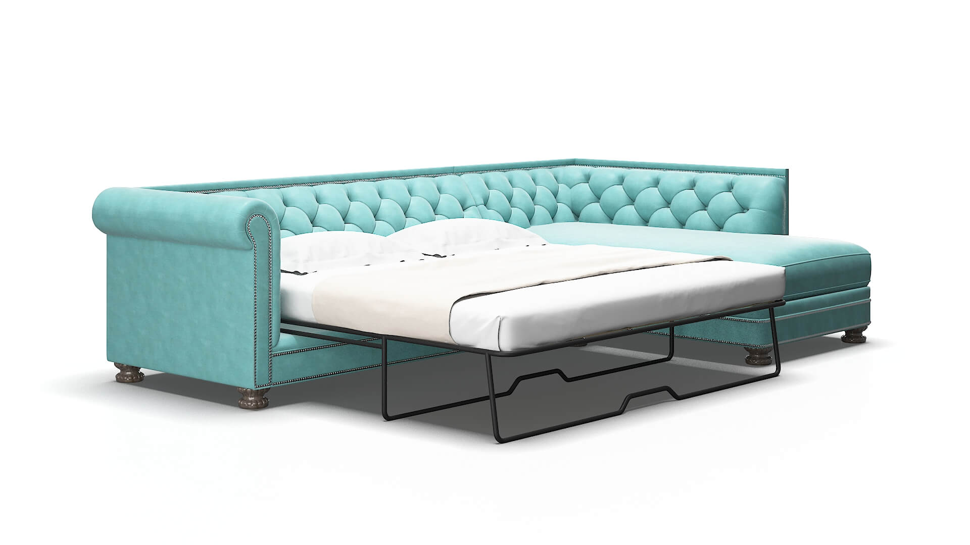 Athens Leslie caribbean Panel sleeper Espresso Legs  2